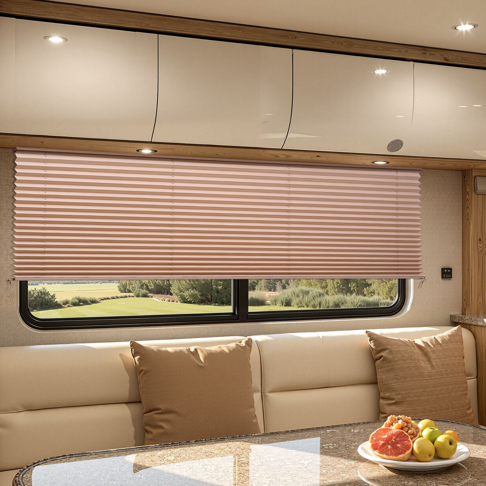 VEVOR RV Blinds RV Pleated Shades 62 in x 32 in for Camper and Travel Trailer