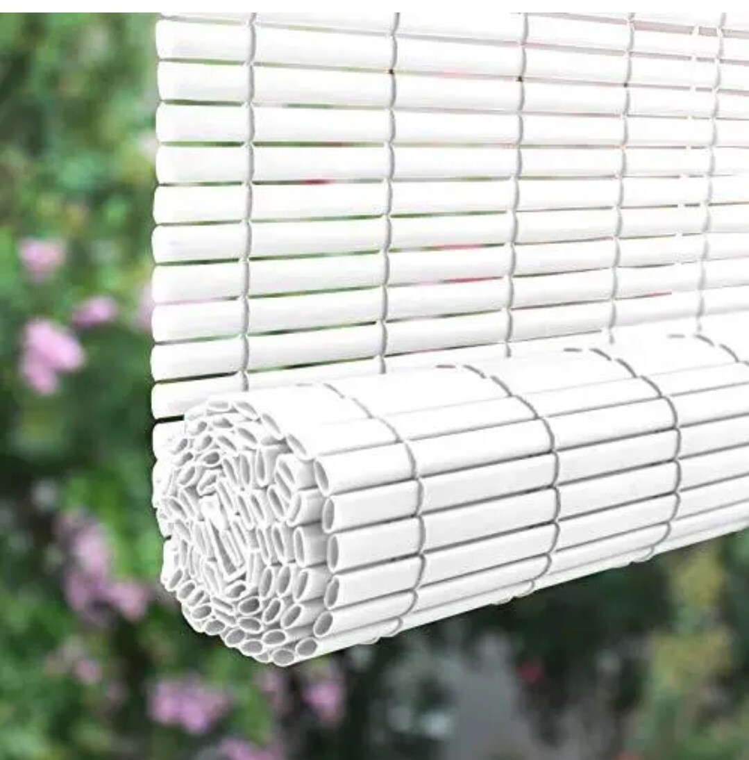 Radiance Cord Free 1/4 Inch Oval PVC Shade White 36 Inches x 72 Inches Rol……
