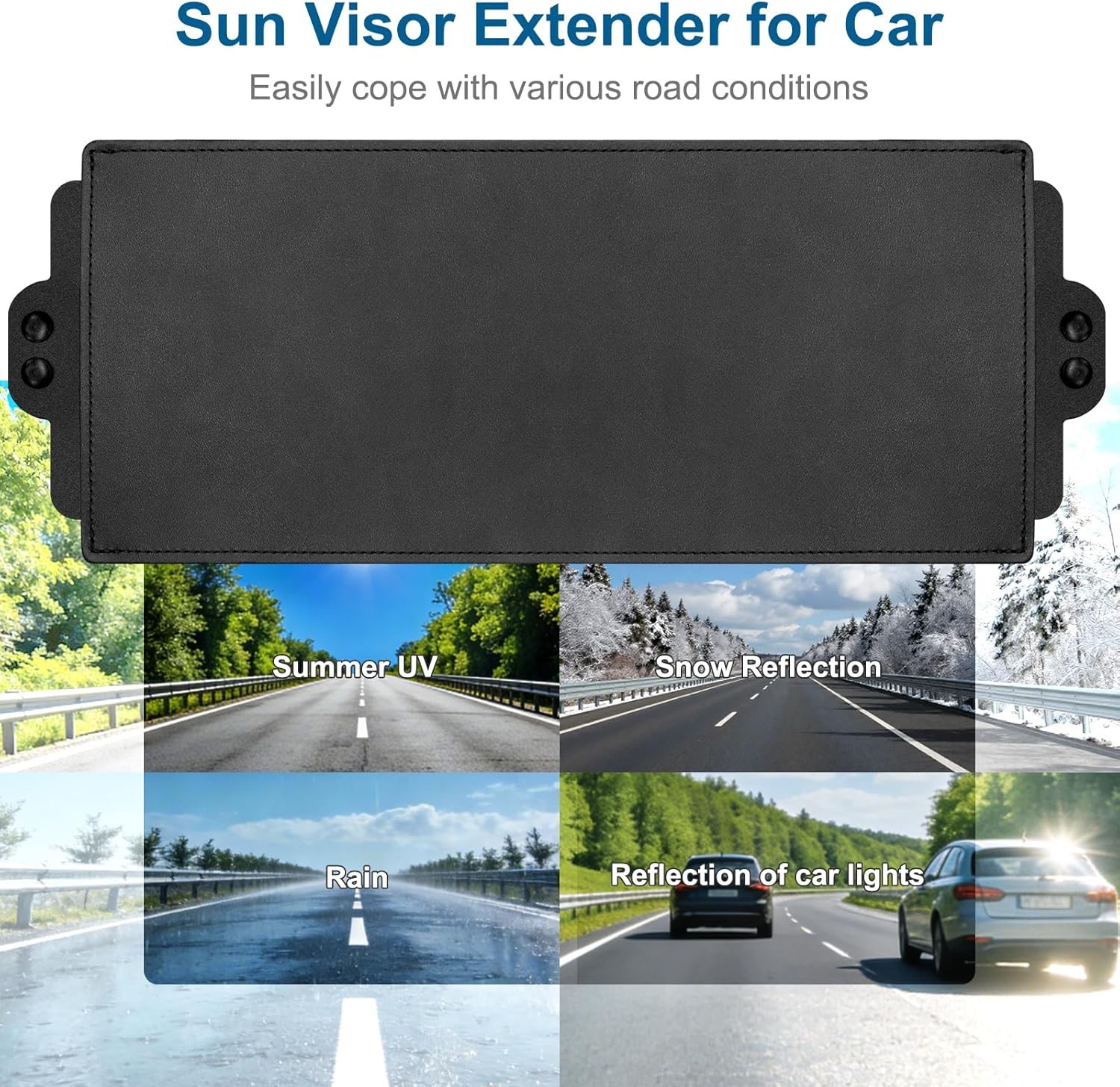 Sun Visor Extender for Car, Visor Extender Sun Blocker, Sun Visor Extension with