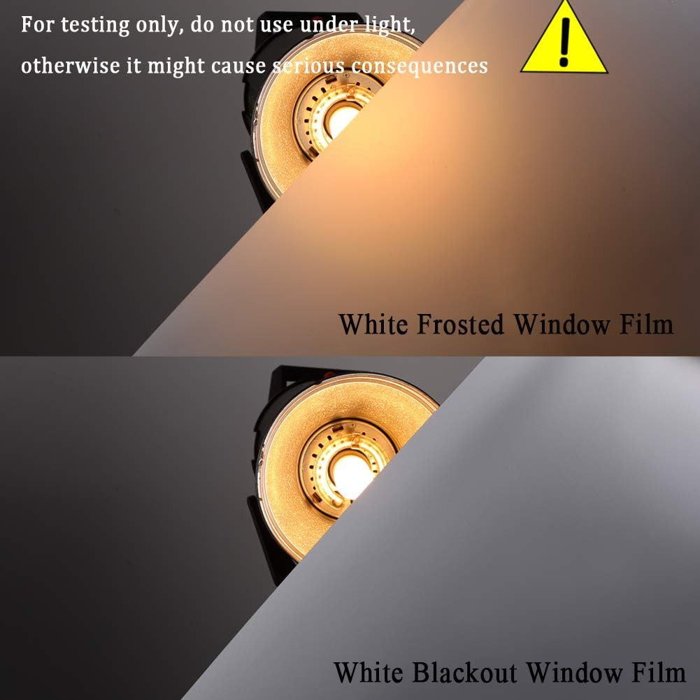 Total Blackout Window Film Whiteout 100% Light Blocking Static Cling Glass Door