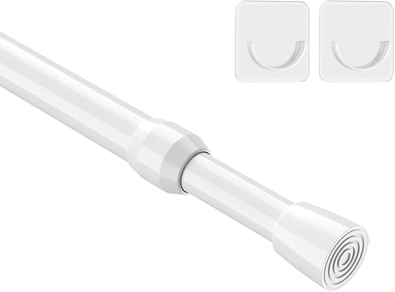 1Pcs Spring Tension Curtain Rod 26-39 inch Spring Tension Rods White Tension …