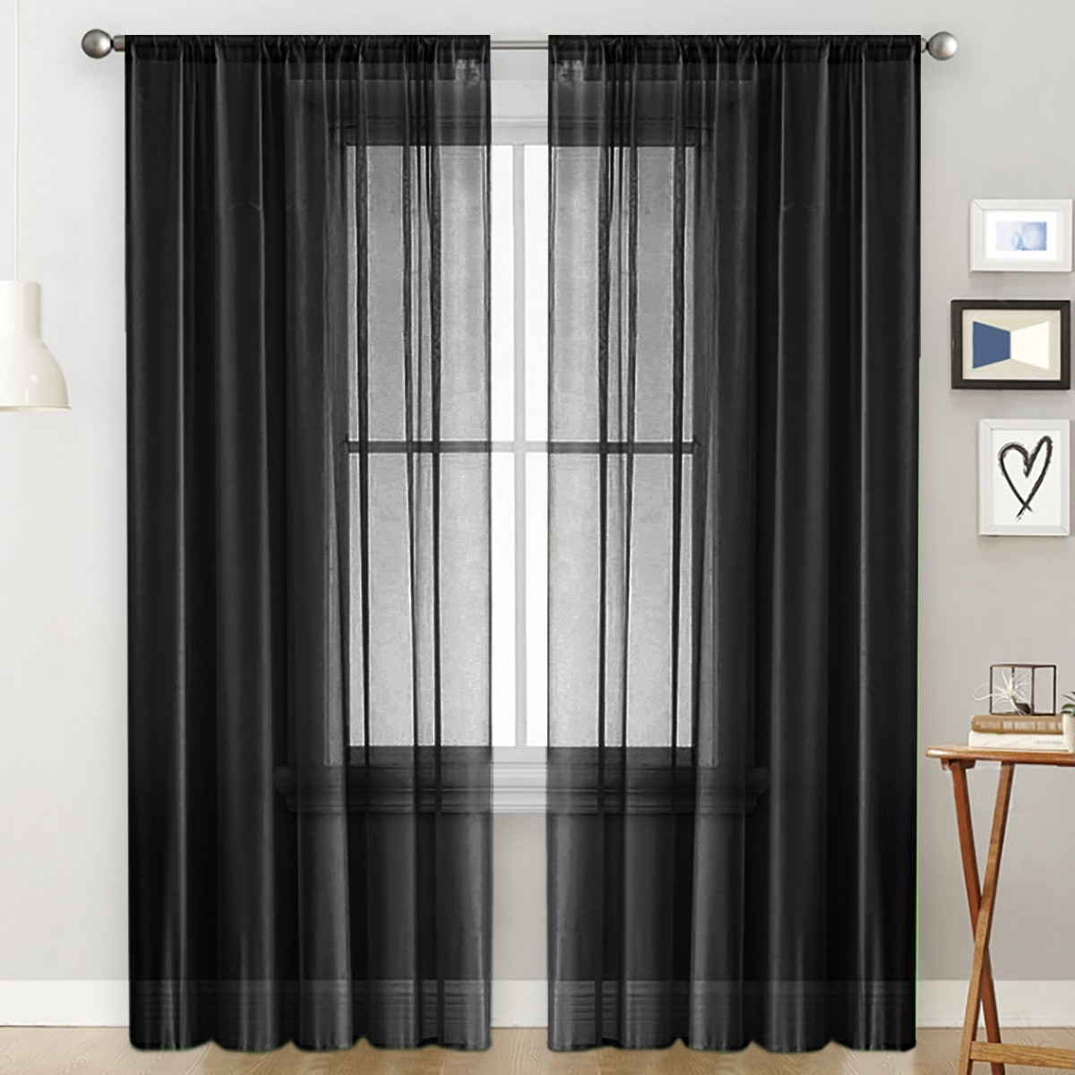 Modern Minimalist Pastoral Curtain & Sheer for Living Room Bedroom Study