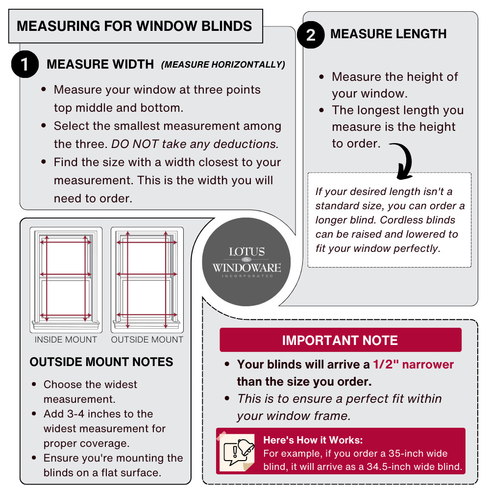 LOTUS & WINDOWARE Cordless Roller Shade, 1% and Blackout, White
