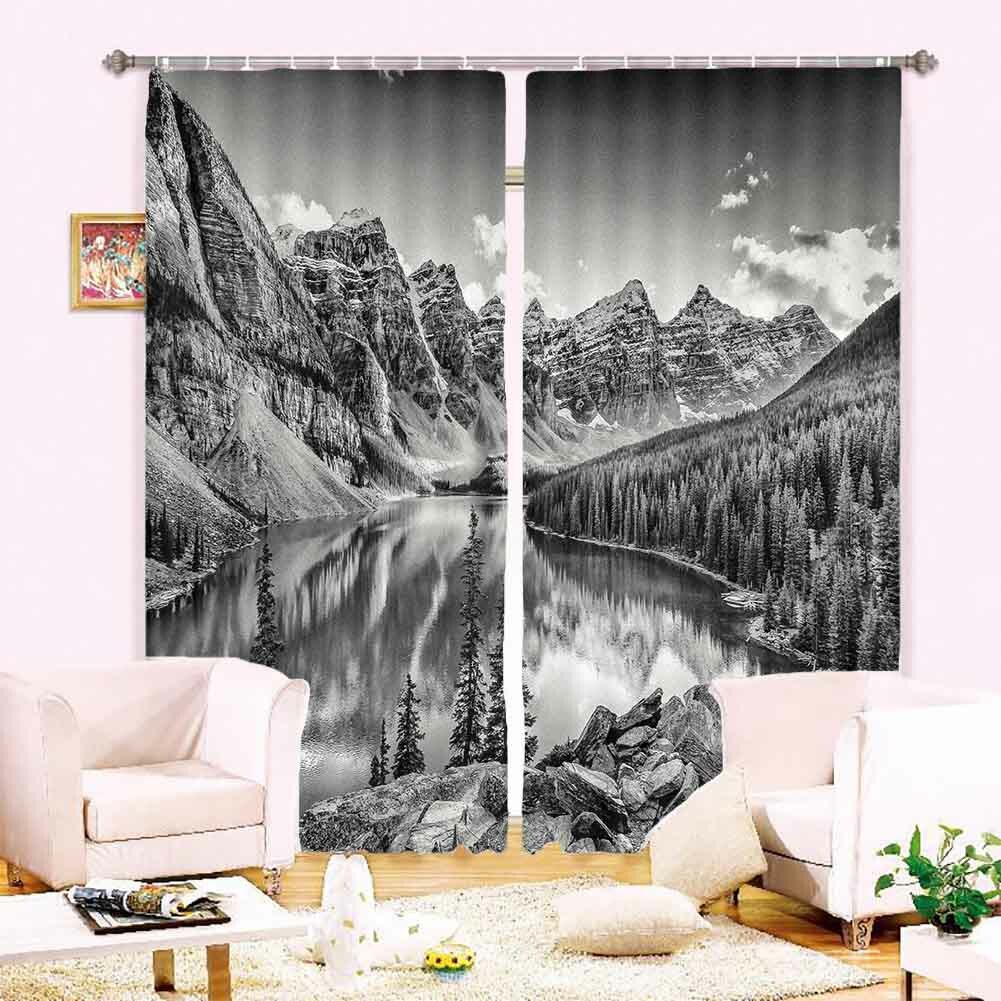 Grey Intelligence Sky 3D Curtain Blockout Photo Printing Curtains Drape Fabric