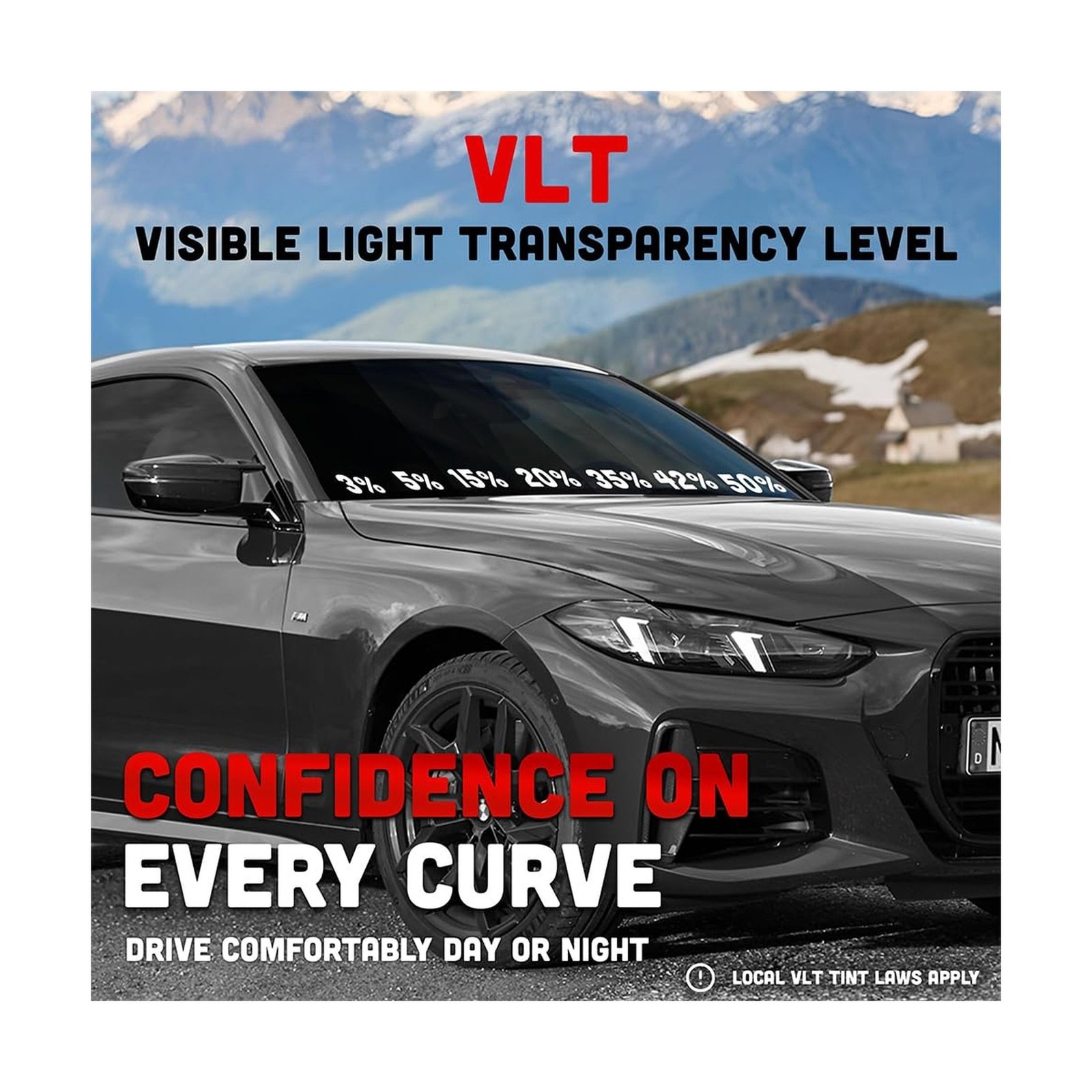 United 42% VLT Professional Window Tint Film – 40″ x100′ Upgraded 1 Mil Dyed …