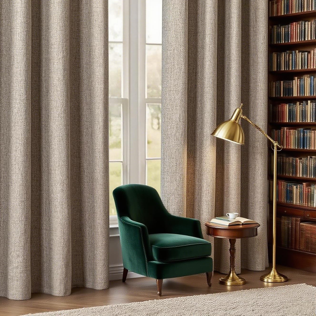 IGEMAEVE Blackout Curtains 84 52″W x 84″L (Pack of 2), Total | Linen