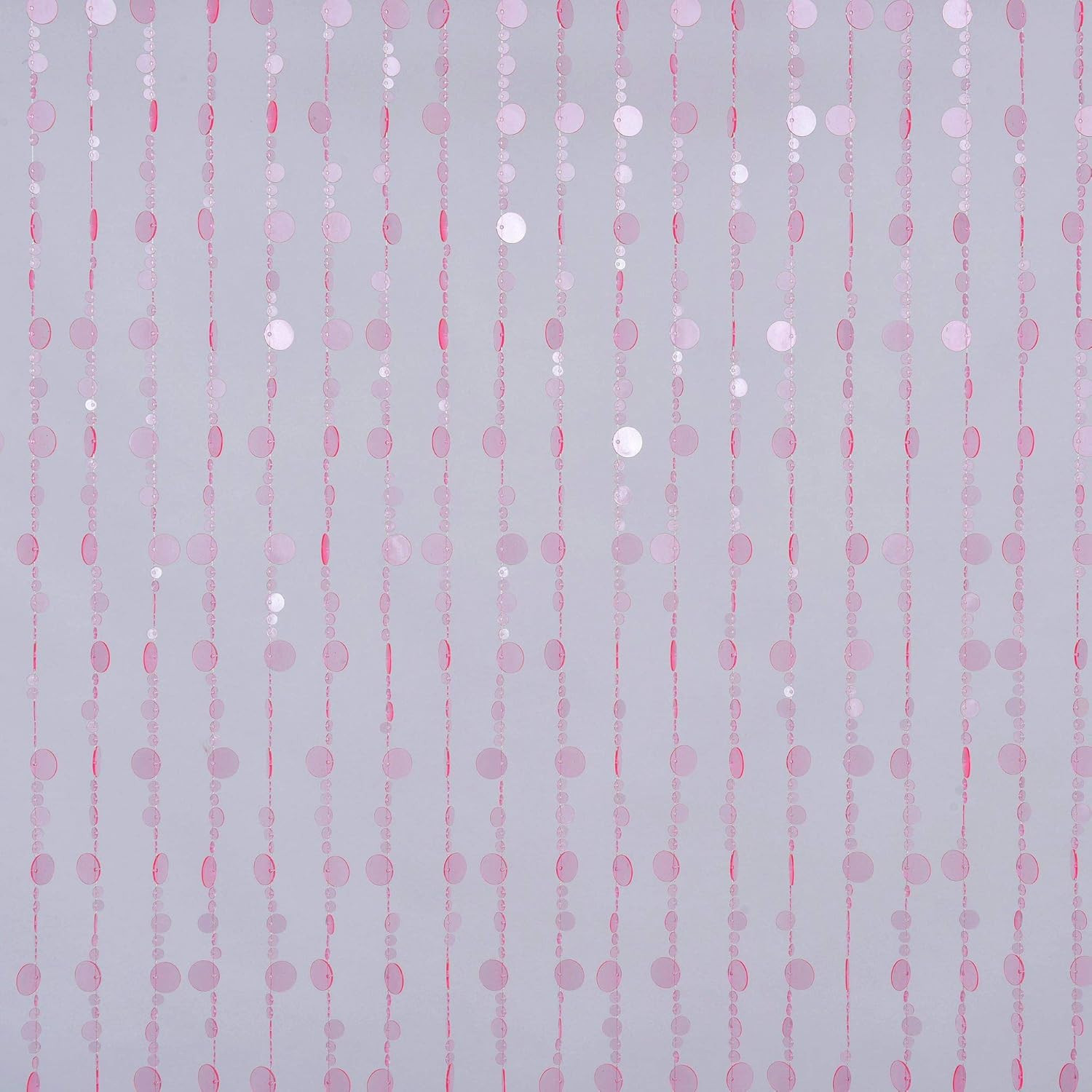 Pink Iridescent Bubble Beaded Curtains for Doorway & Party Decor 3ft x 6ft