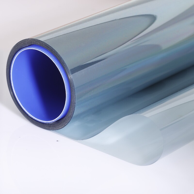 Transparent Window Film Sunscreen Self-Adhesive Optically Clear Blue Car Tint