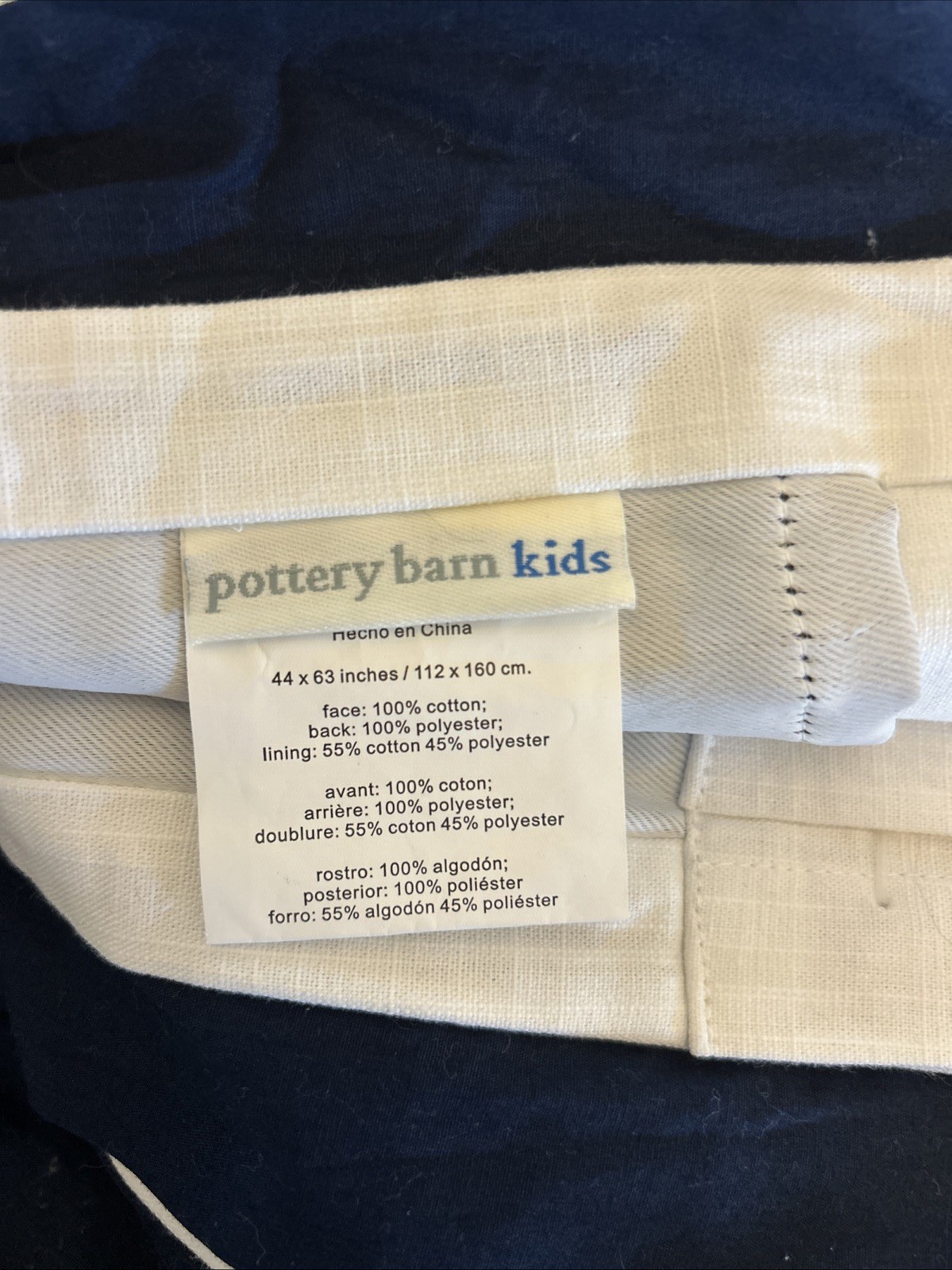 Pottery Barn Kids 2 Newport Blackout Panels 44×63