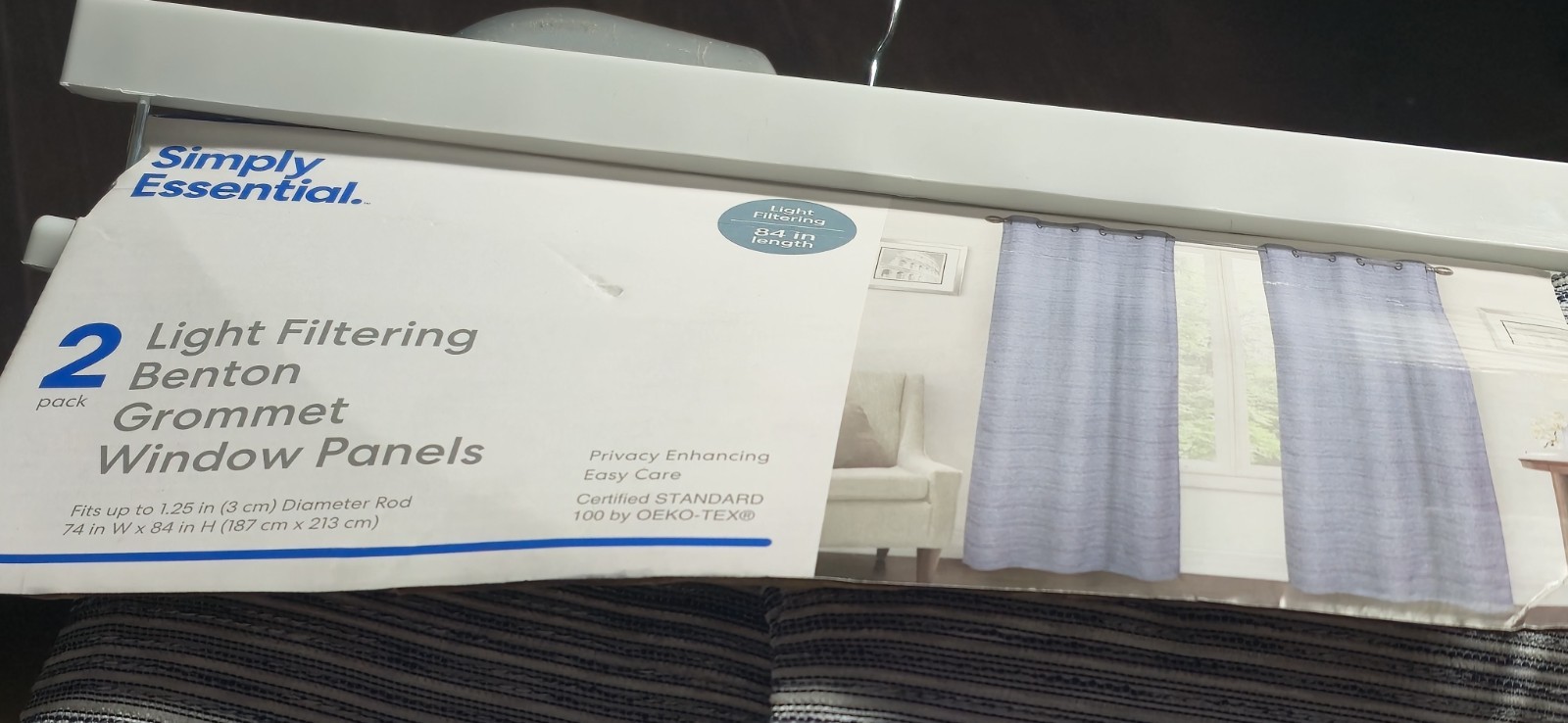 2X Panels 74″X84″ Light Filtering Gray Simply Essential Grommet Curtains