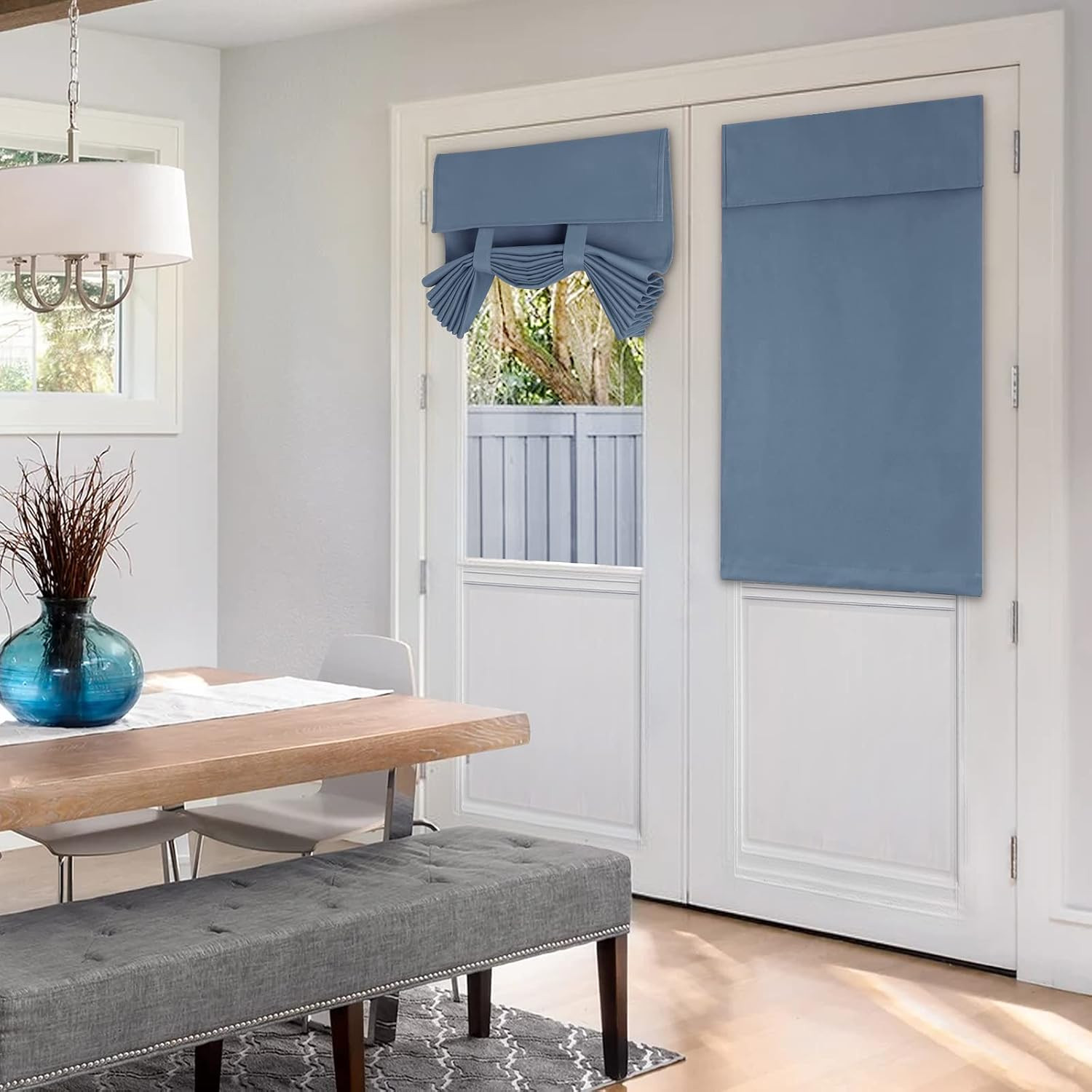 Blackout French Door Curtains, Privacy Door Window Curtains, 26 X 40 Inch Shades