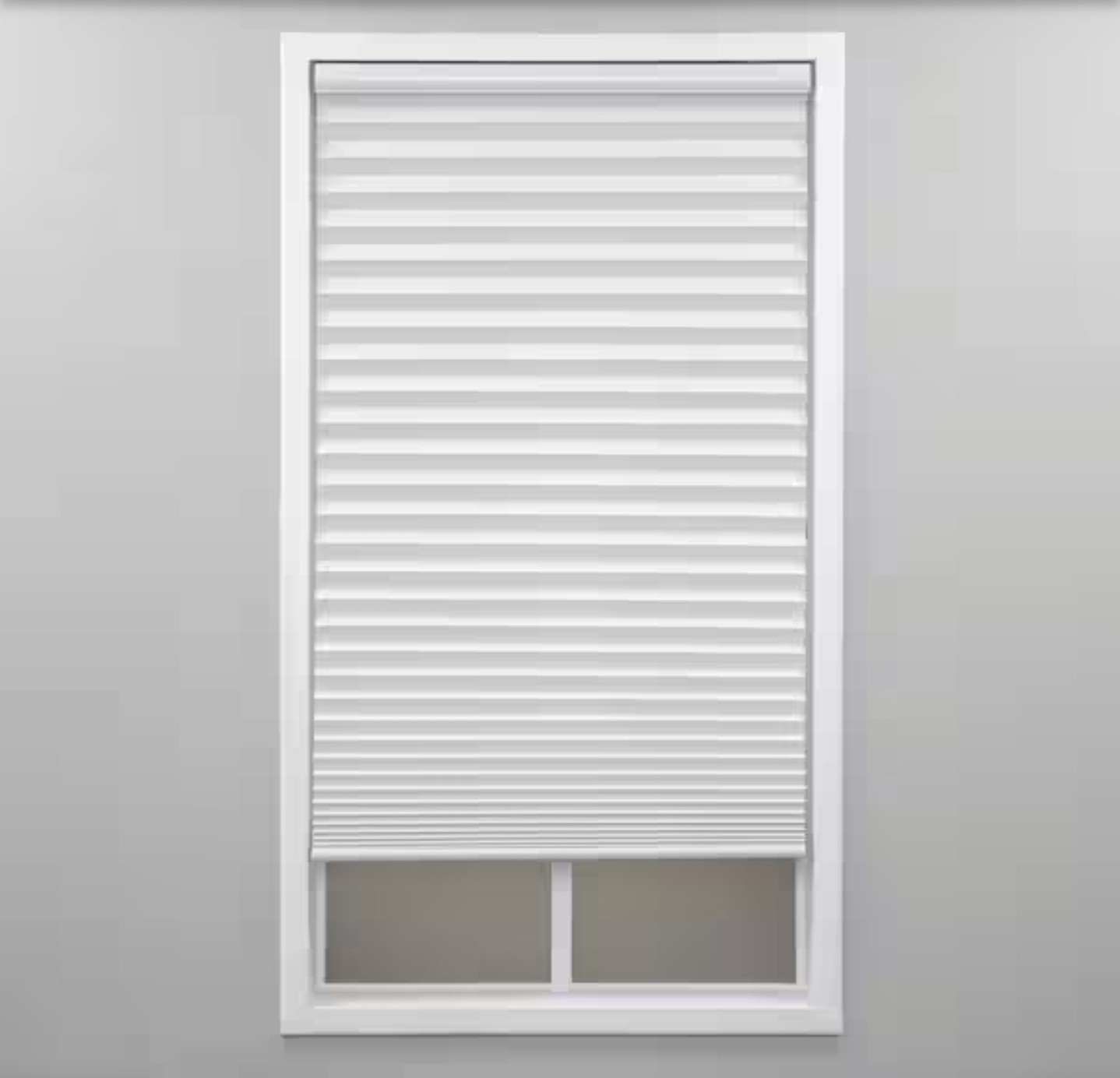 White Cordless Pleated Shade 35 in. W x 64 in. L
