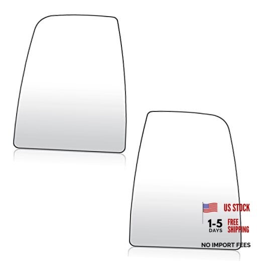 Driver and Passenger Side View Mirror Upper Glass Driver Left+Passenger Right