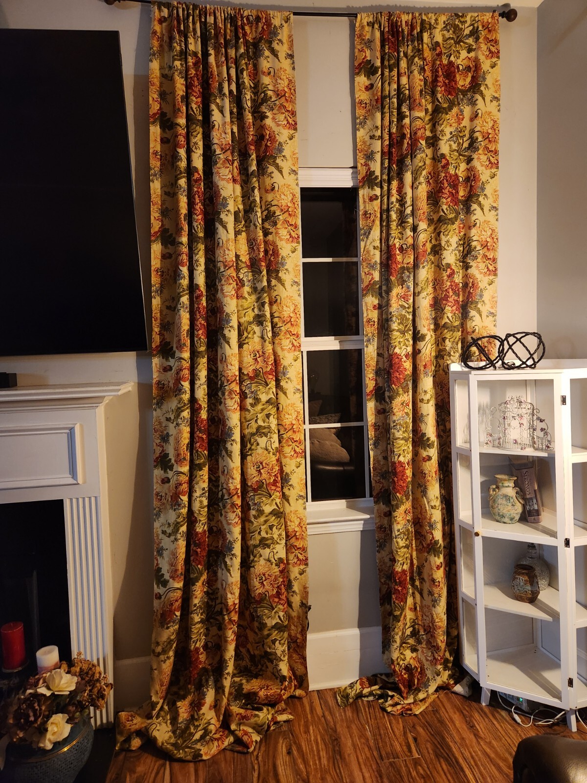 [Set 4]Beautiful Linen Curtains HANDMADE | Size 108 ( We Can Also Customize)
