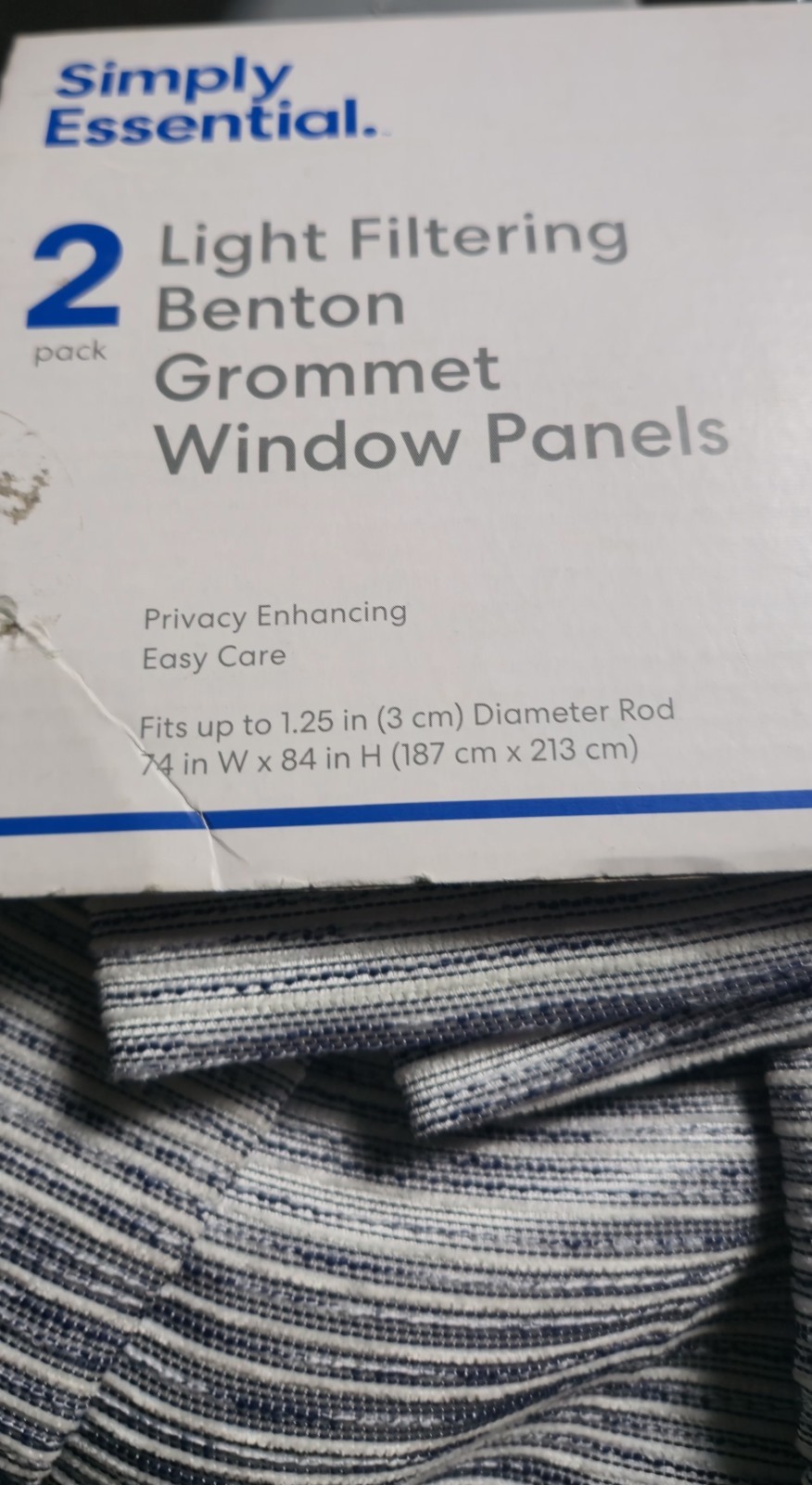 2X Panels 74″X84″ Light Filtering Gray Simply Essential Grommet Curtains