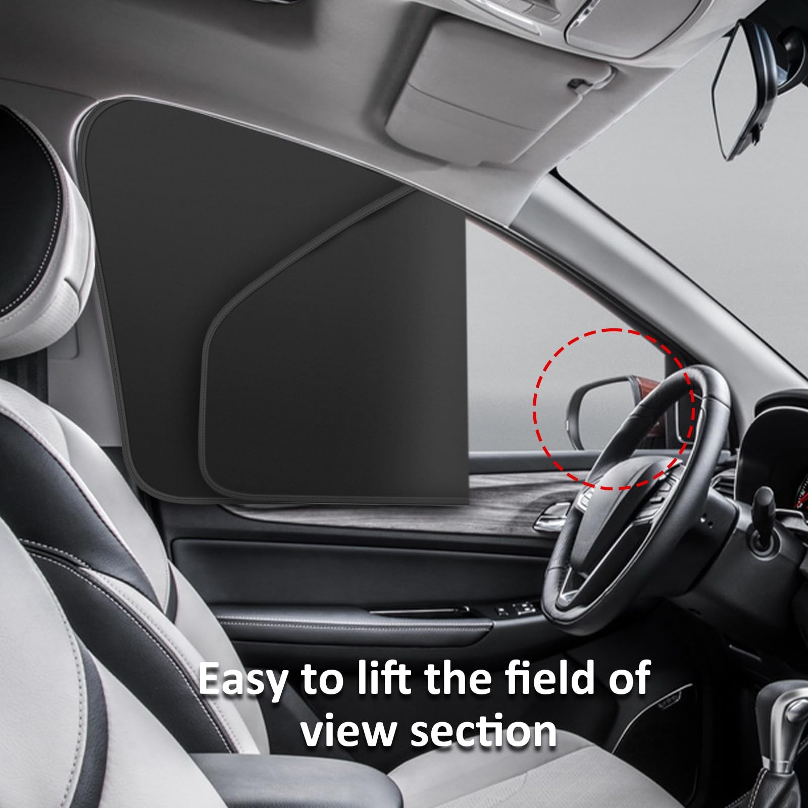 Car Window Sun Shades Curtains – Magnetic Privacy front and back-4pcs, Black