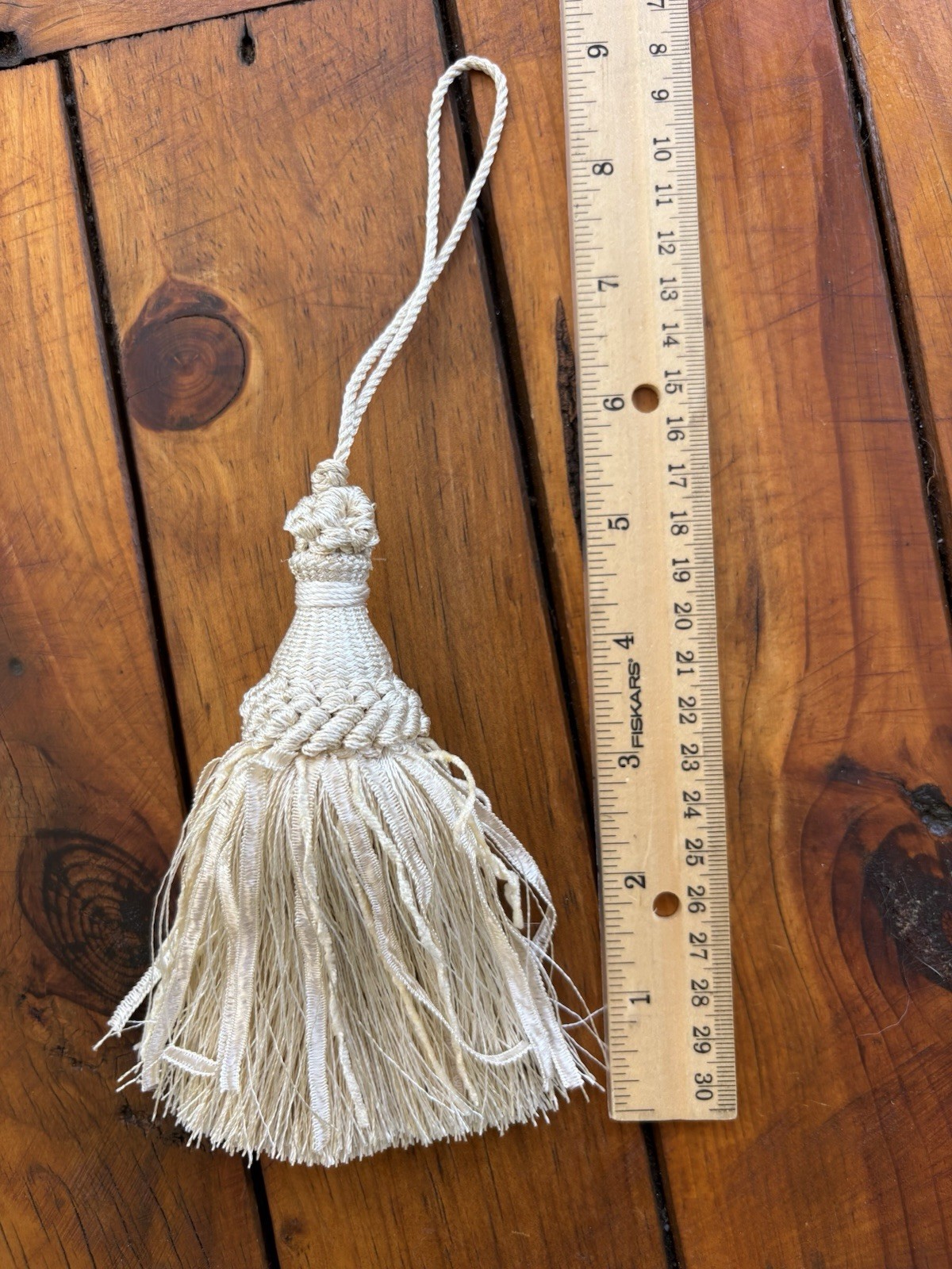 Ivory 5″ Tassel Curtain Tie Back