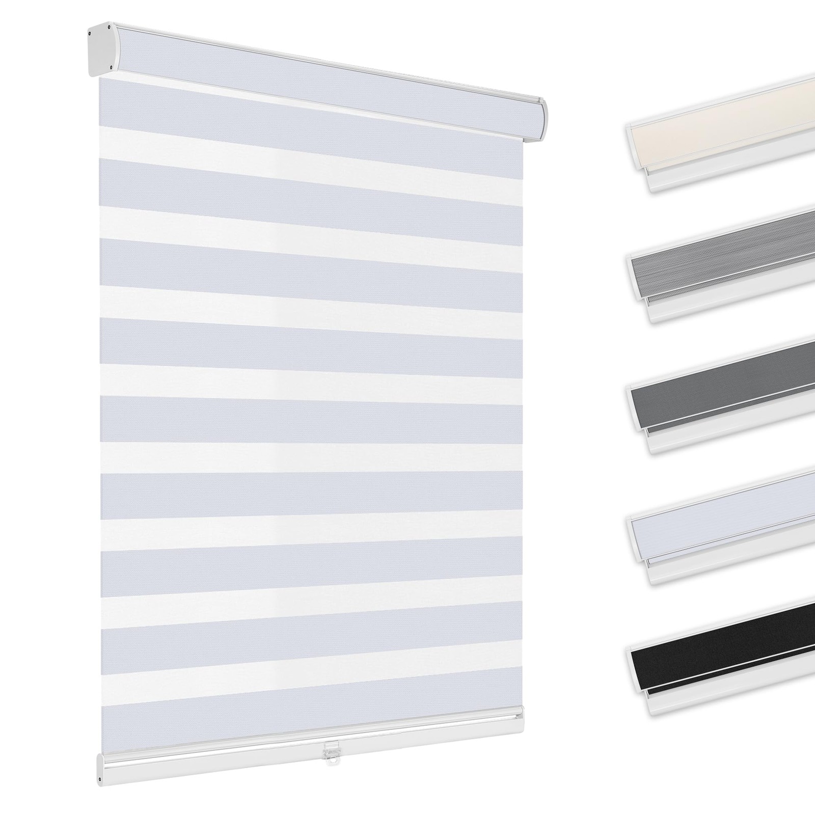Allesin Zen Cordless Zebra Blinds 33 W X 72 H White Dual Layer Day And Night