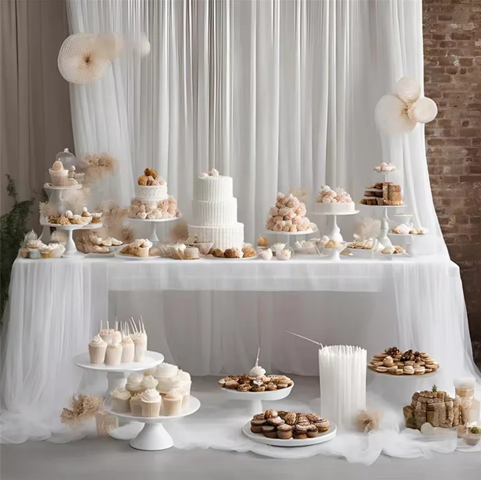 1/2/3/5/10M Wedding Tulle Backdrop Curtains,Sheer Backdrop Curtains for Birthday