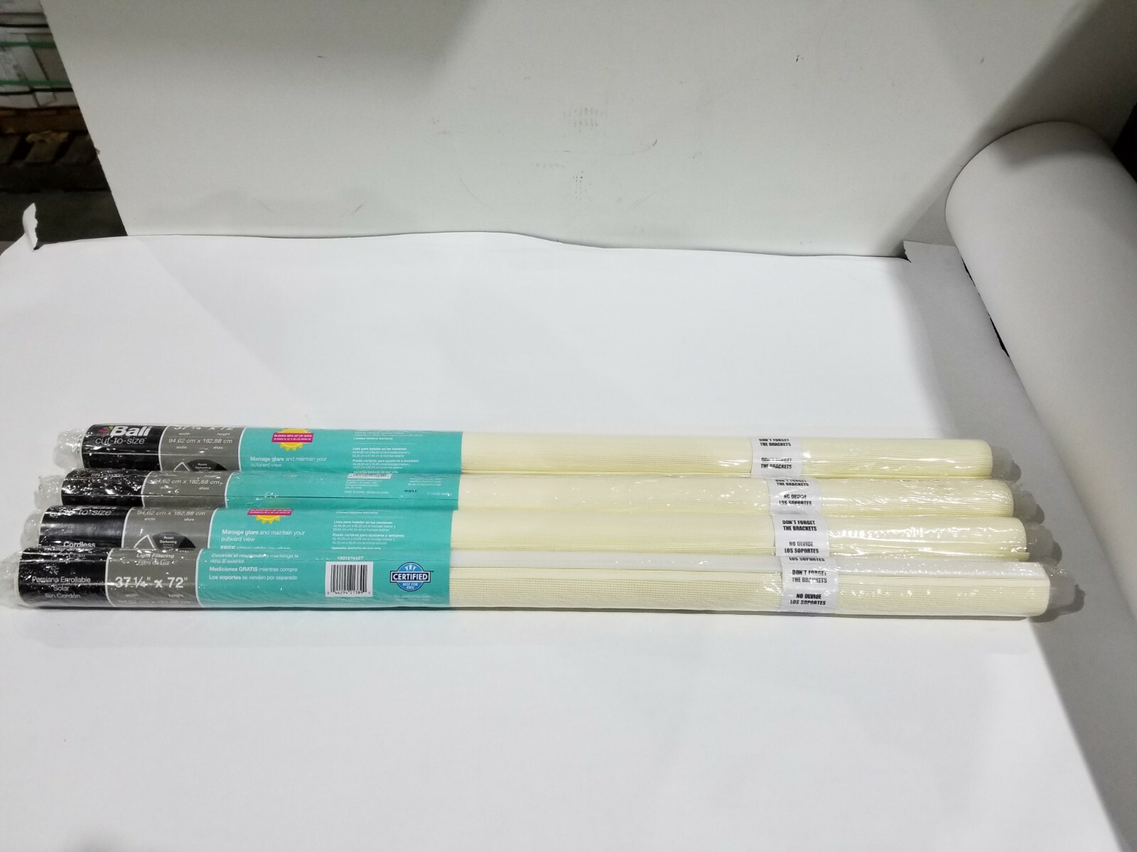 Bali Cut-to-Size Cream Cordless Roller Shades 55.25″x72″ (lot of 4) 40-1500-02