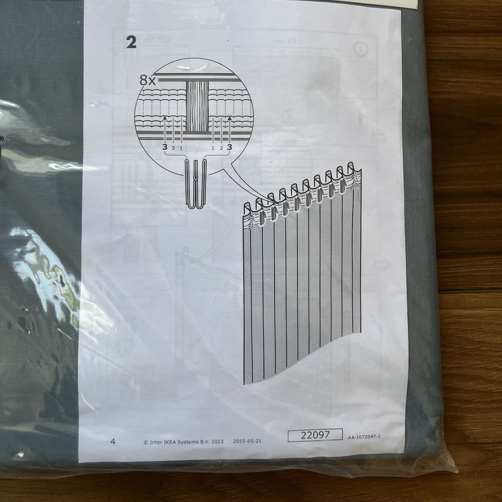 Set of 2 IKEA VIVAN Gray Curtain Panels (2) 57 x 98 NEW
