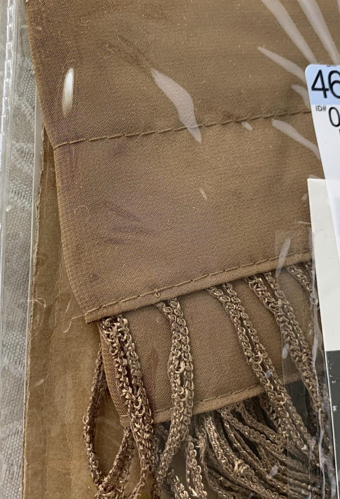 NOS JCPenney Home Collection Diva Waterfall Valance 52”x 30” Panel Antique Gold