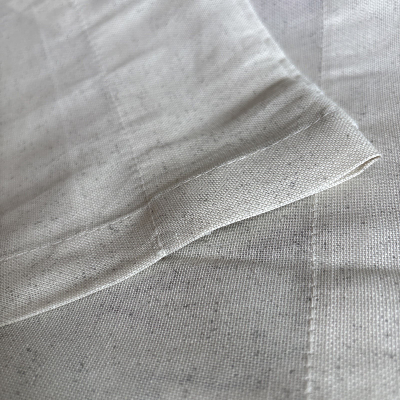 Linen Look Curtain 4 Panels 39” x 84” each. Beige Curtains Oatmeal