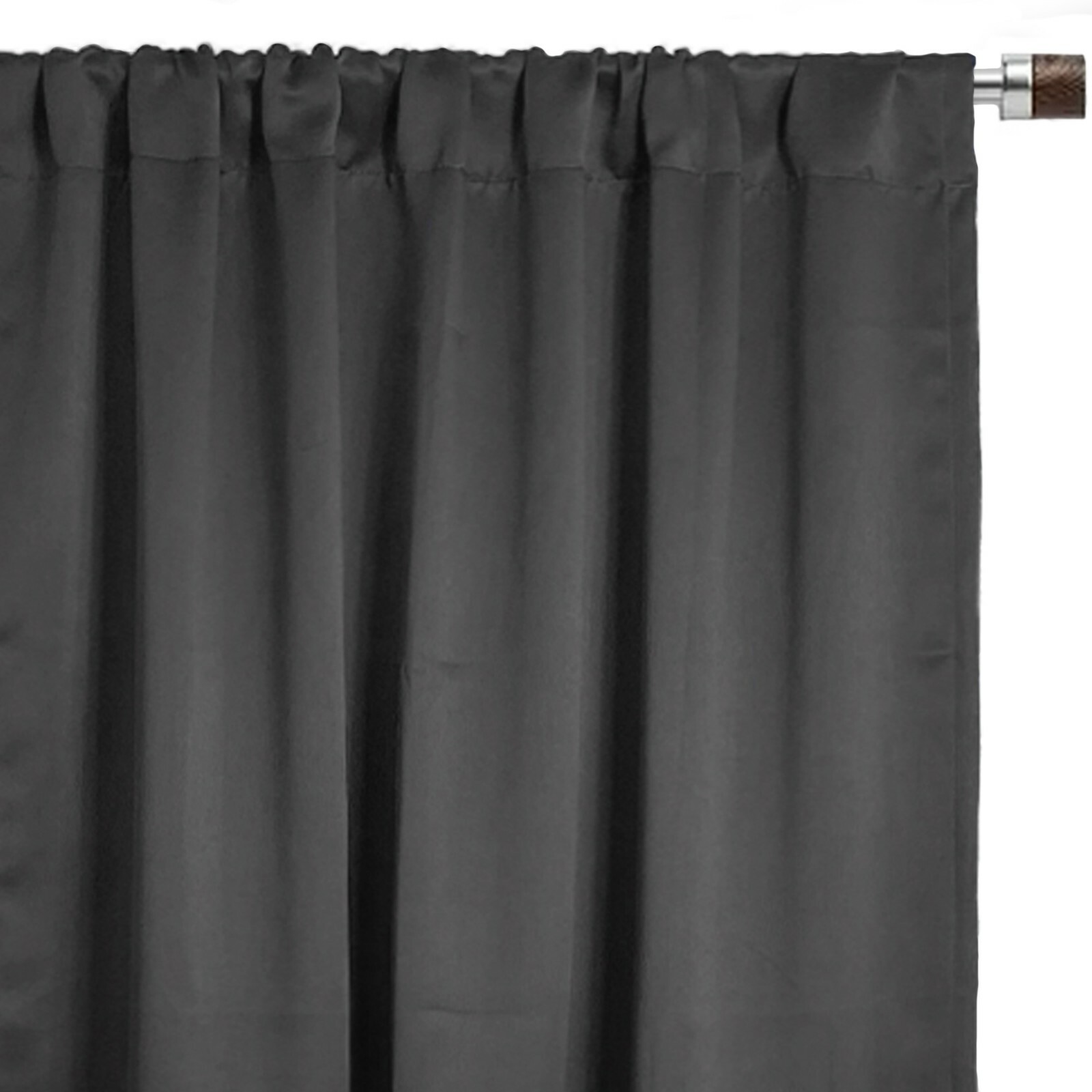 52 x 63 Blackout Polyester Noise Reducing Curtains Rod Pocket for Room Darkening