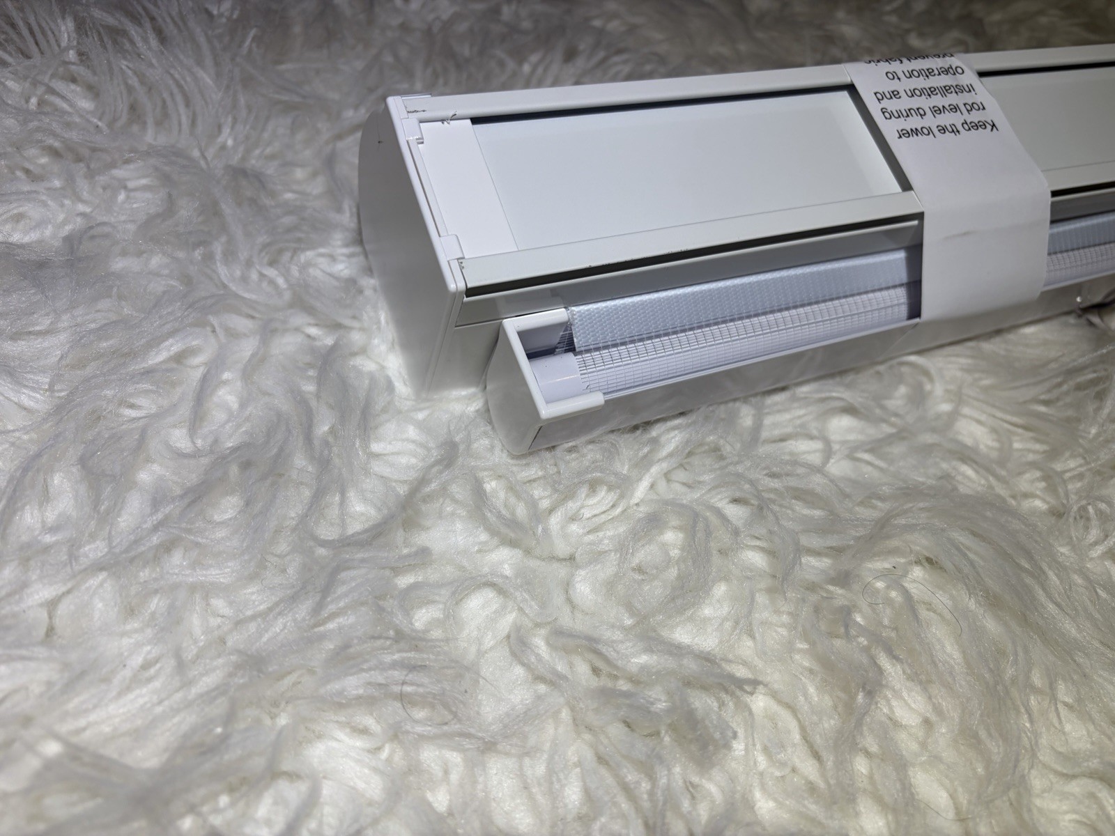 White Plastic Roller Shade Light Filtering Window Frame Mounted Modern Blind
