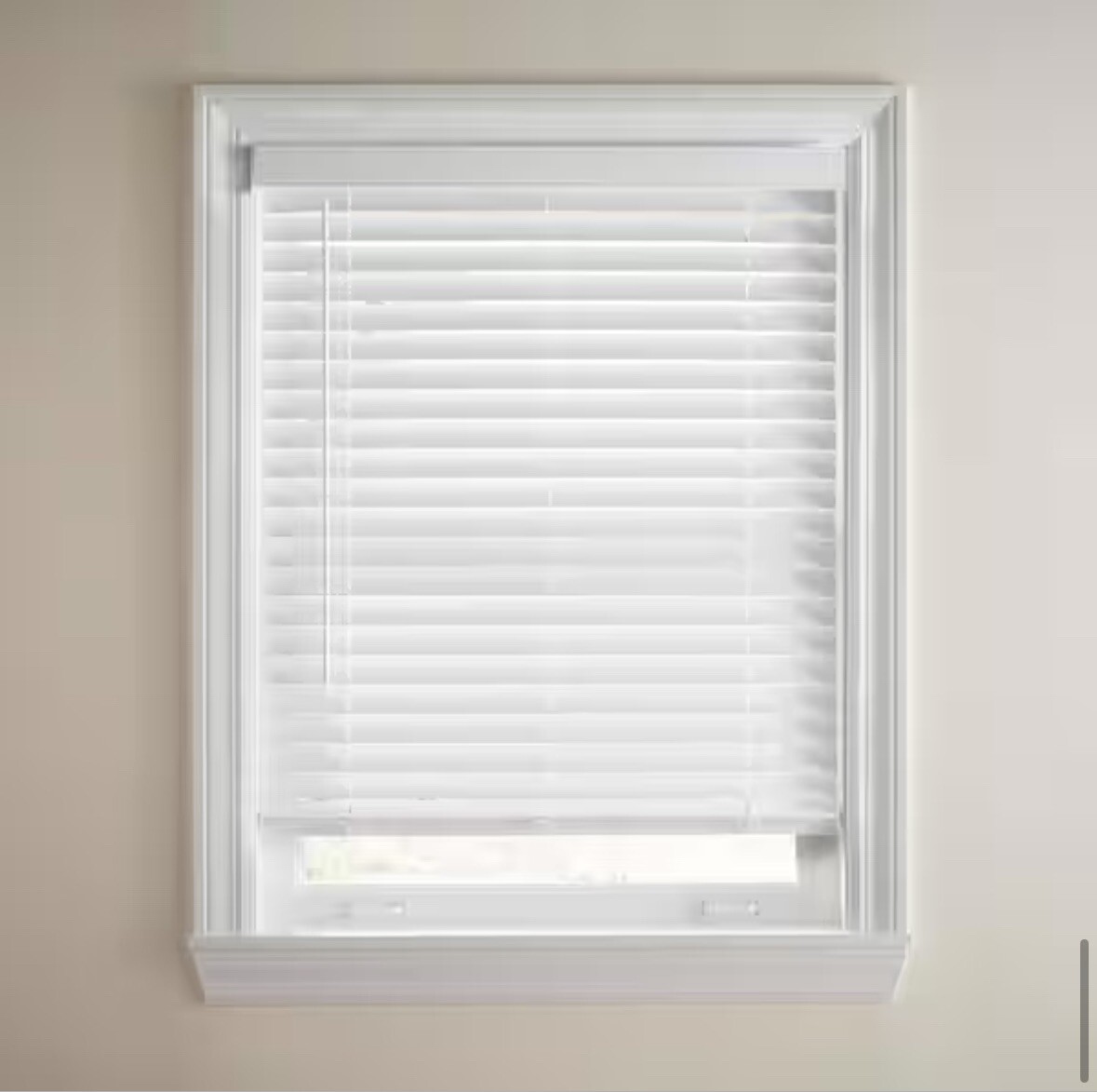 (2-Pack) 32”W X 64”L Home Decorators White Cordless Faux wood blinds 2” Slats