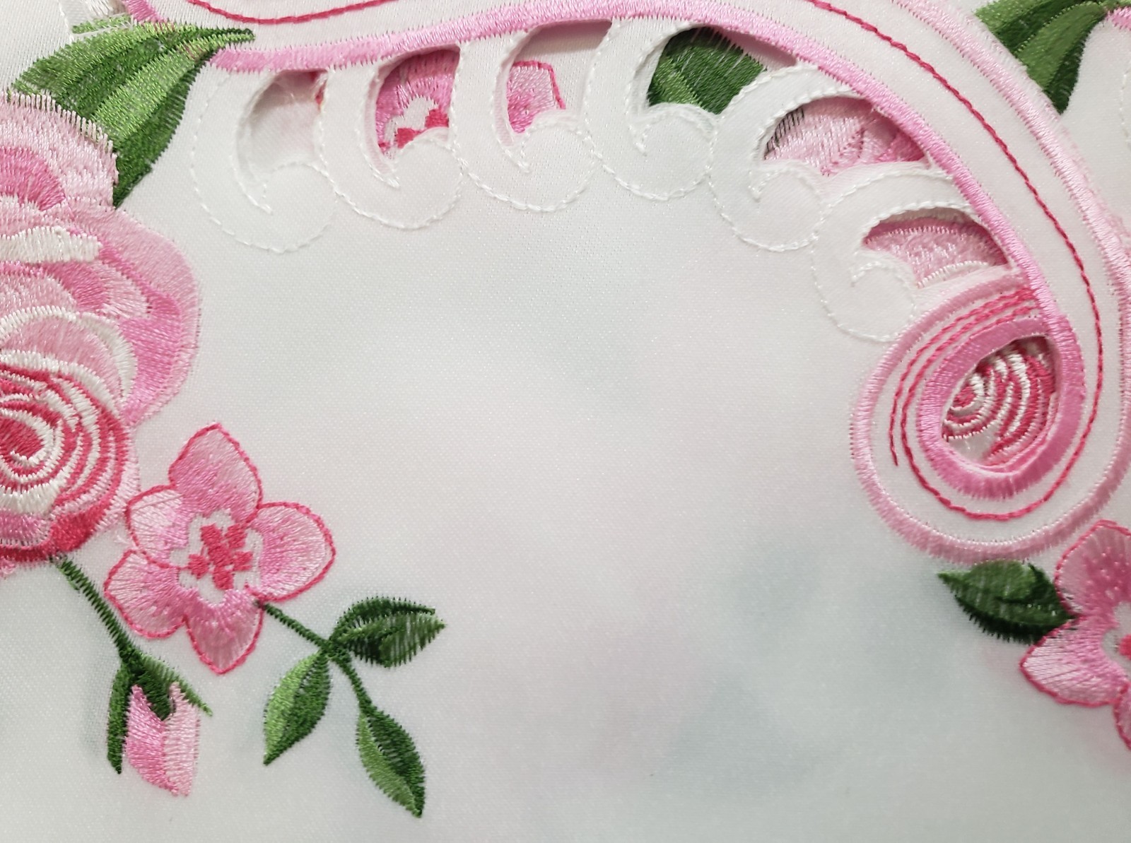 1 Fabric Embroidered Lace Valance (16.25″Lx58″W) FALL,LEAVES & ACORNS BORDER, CE