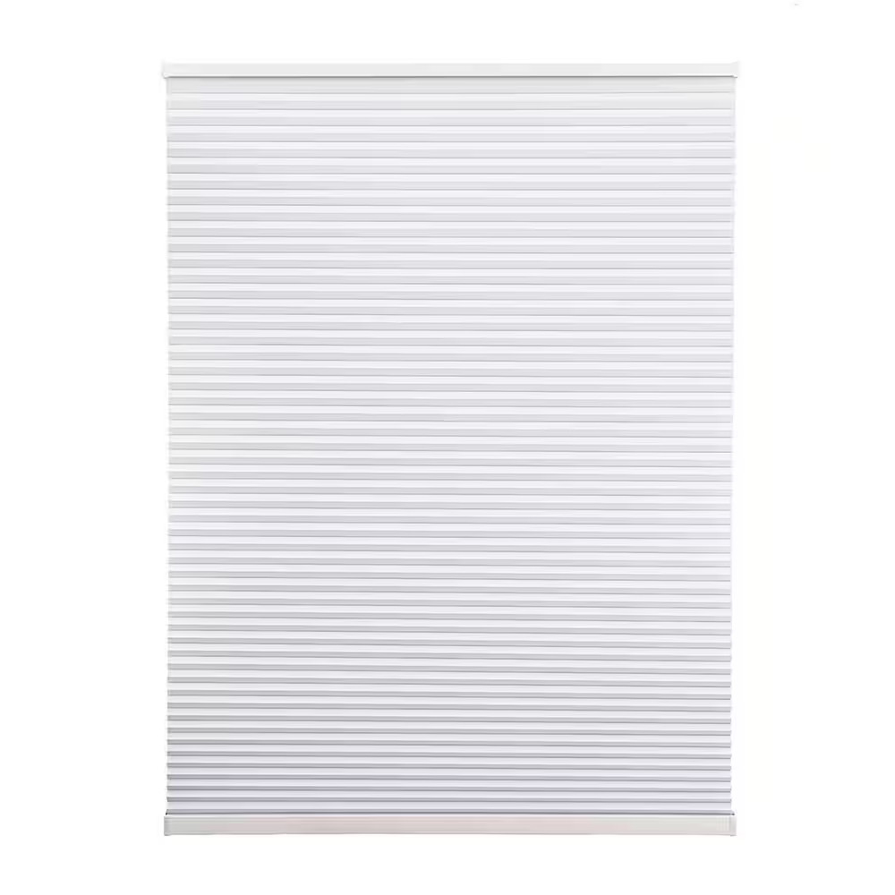 Shadow White Cordless Blackout Cellular Shades for Windows-35 In. W X 64 In. L (