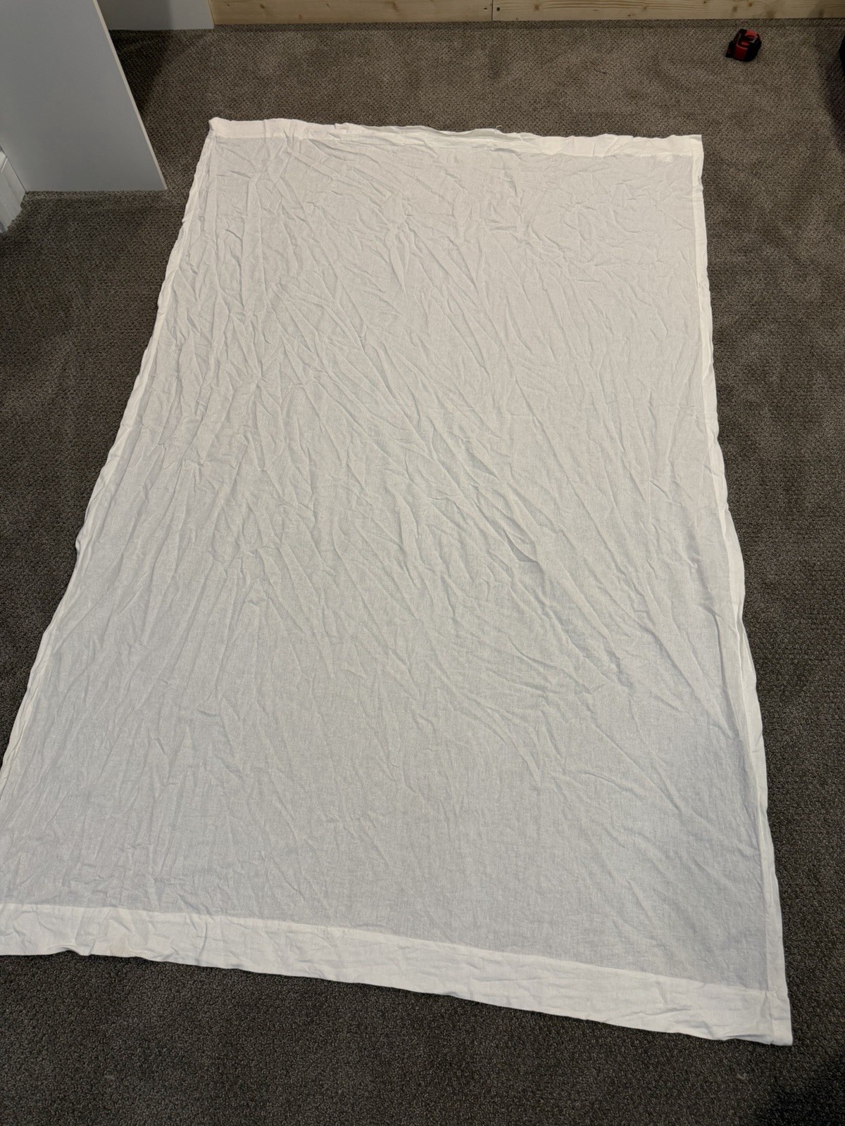 Threshold Light Filtering Linen Window Curtain, 1 Panel Per Listing, White