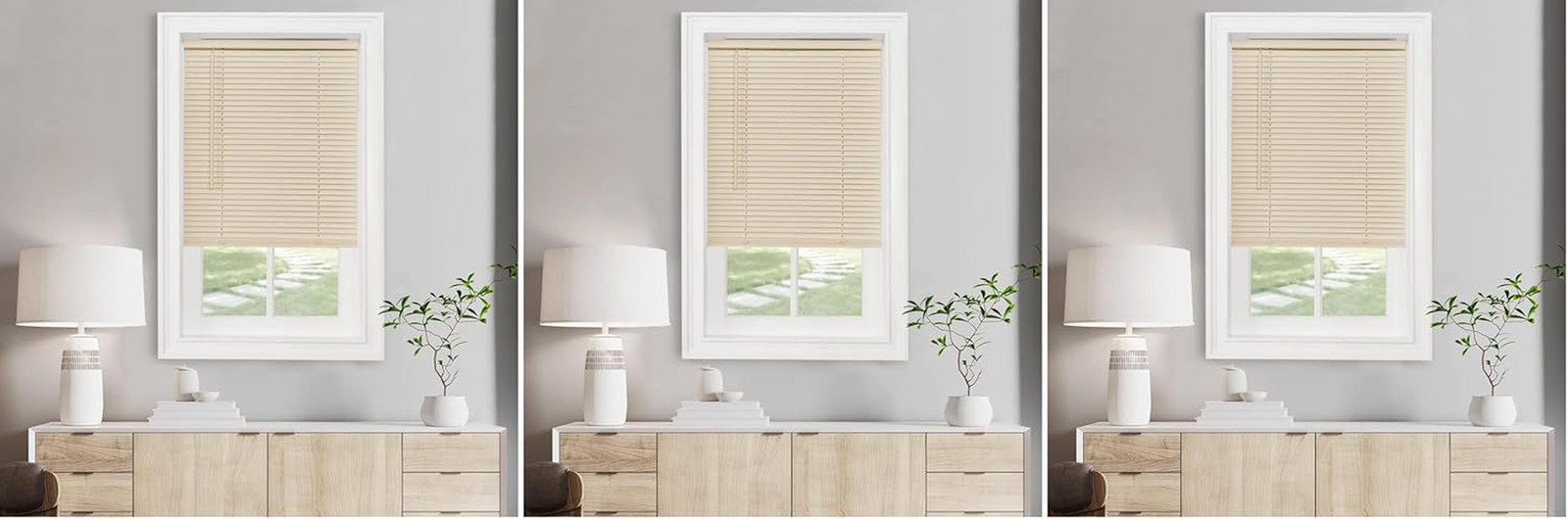 Cordless Light Filtering Mini Blind – 24 Inch Width, 72 Inch Length, 1″ Slat Siz