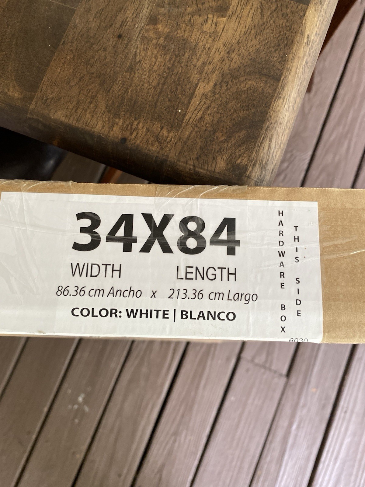 Lotus Windoware Cordless Faux Wood Blind White 34×84 2in New In Box