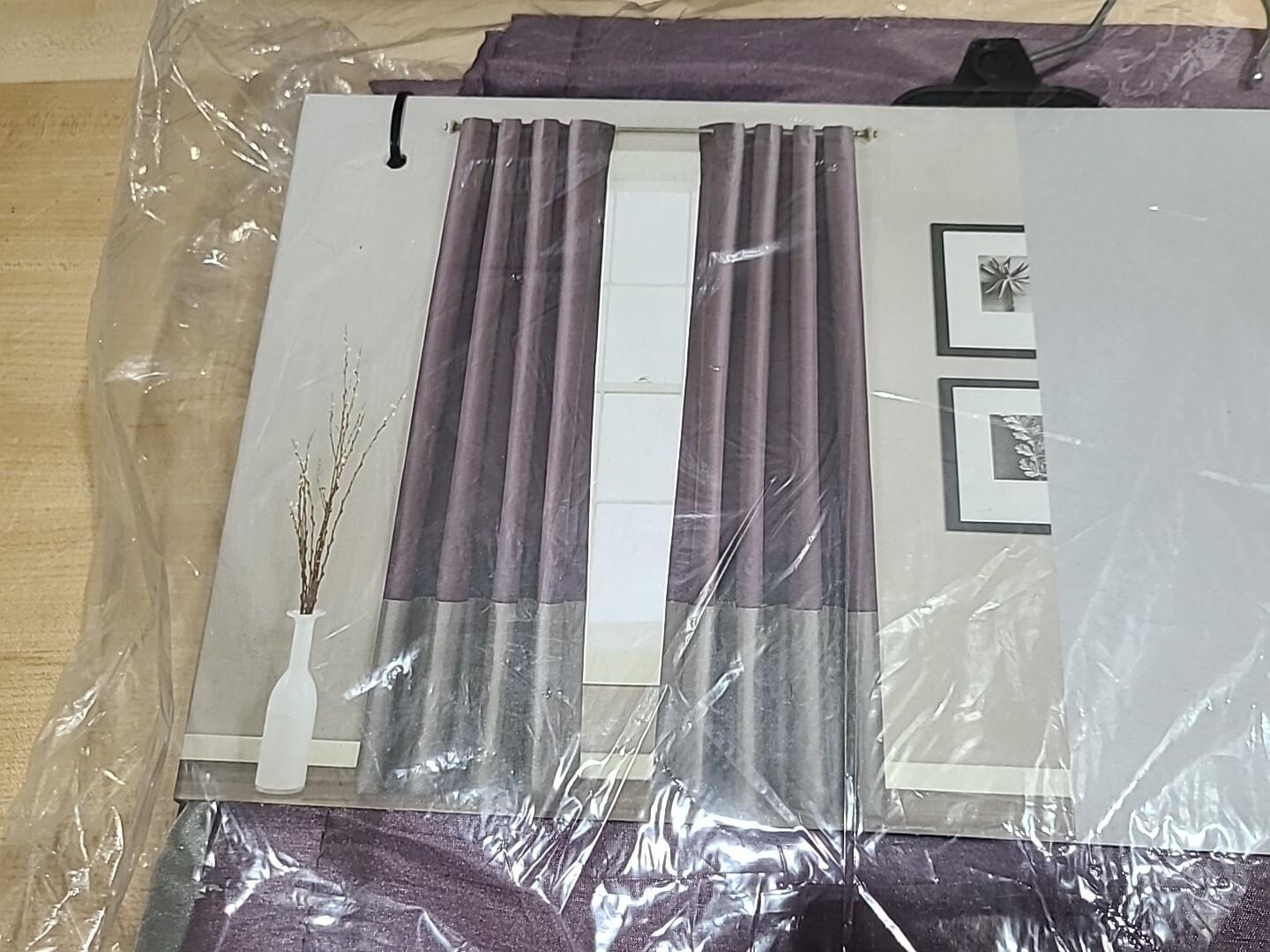 Lush Decor Prima Purple and Gray Two Panels Curtain 108″x84″ Or 54″x84″ Each New
