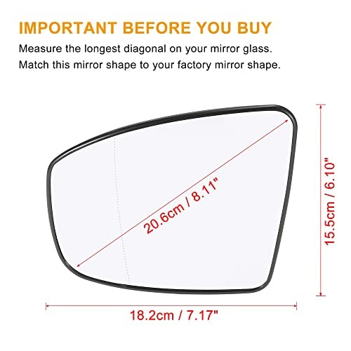 Car Rearview Left Right Driver Side Heated Mirror Glass Replacement W/Backing
