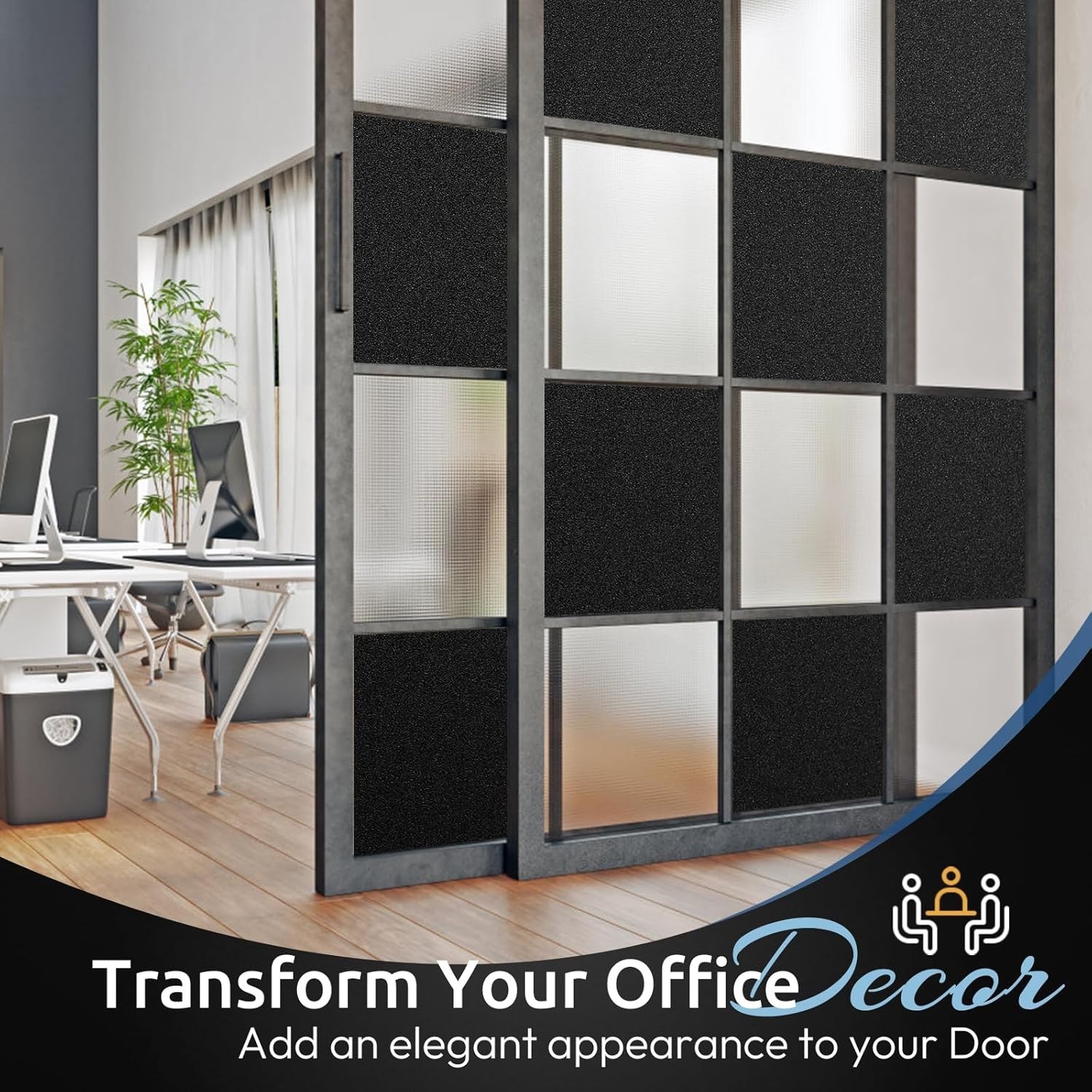 Versatile Blackout Window Covering – 17.5×78.7 In, Shadowy Privacy Film for Home