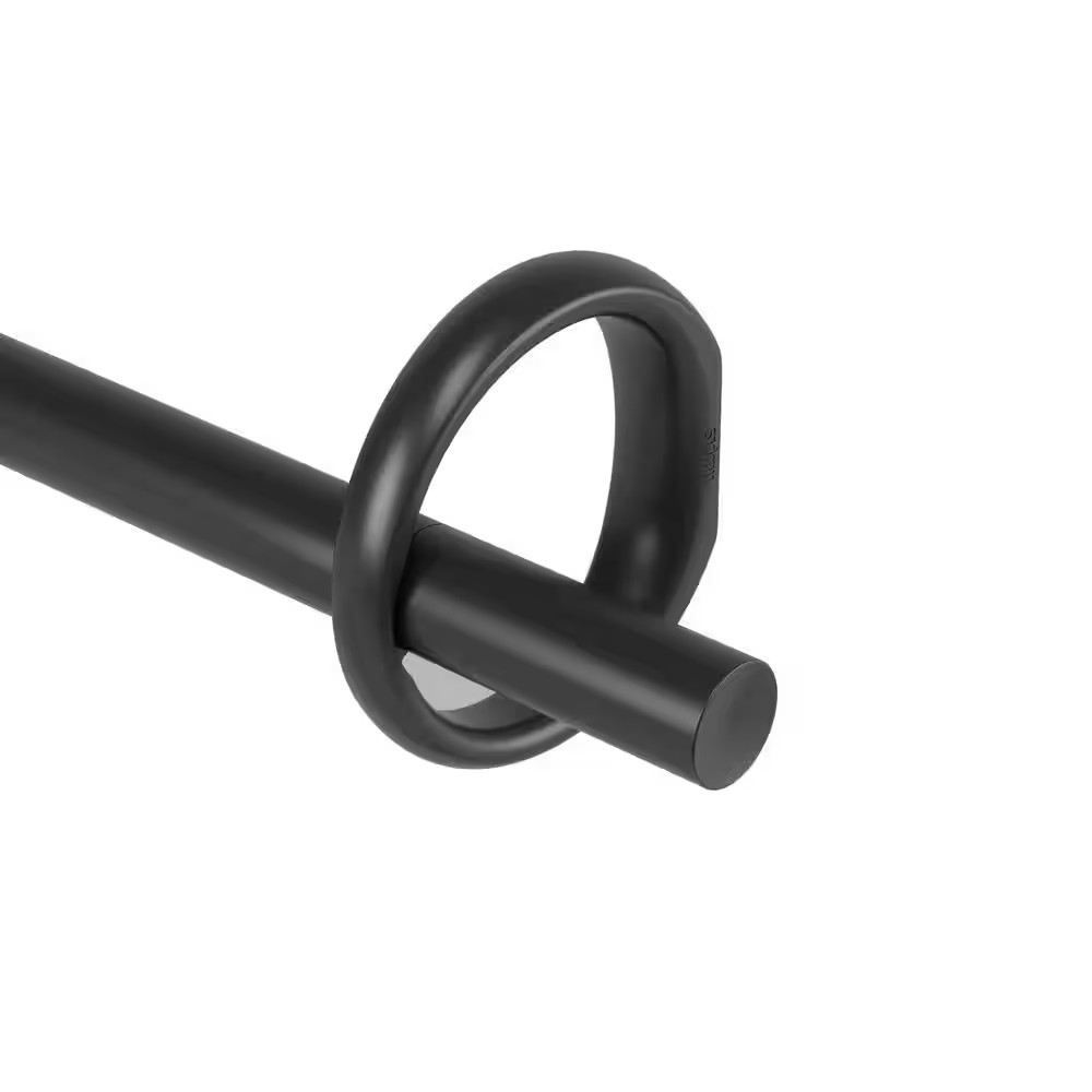 Ringlet 42 In. to 120 In. Rod 1 In. Matt Black Curtain Rod
