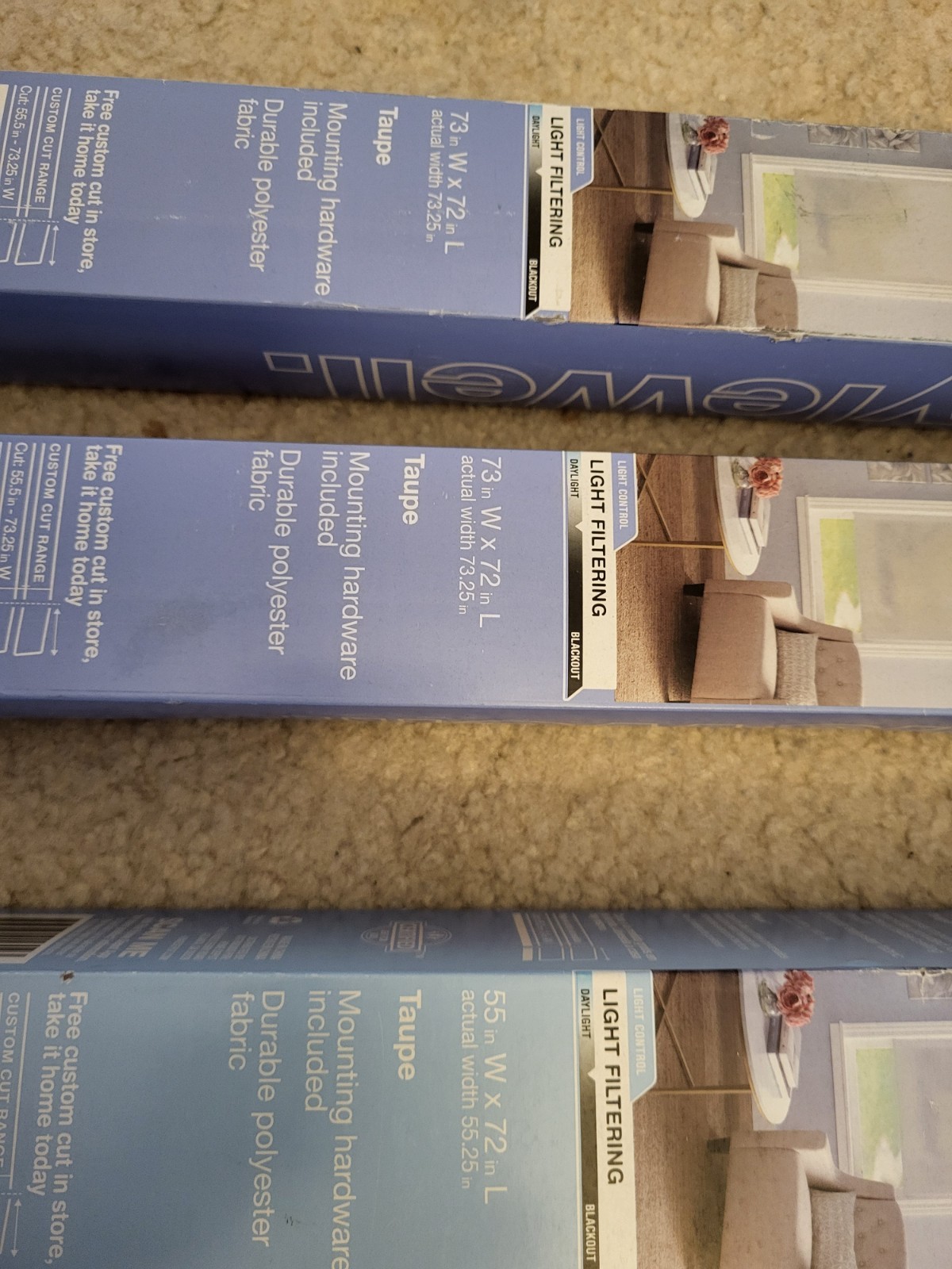 4- Stylewell Roller Shade Light Filtering Fabric with Hardware