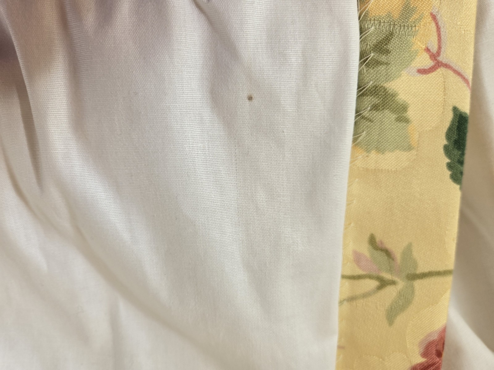 2 Custom English Country Cottage Rose Yellow Multi Pinch Pleat Drapes W30xL86