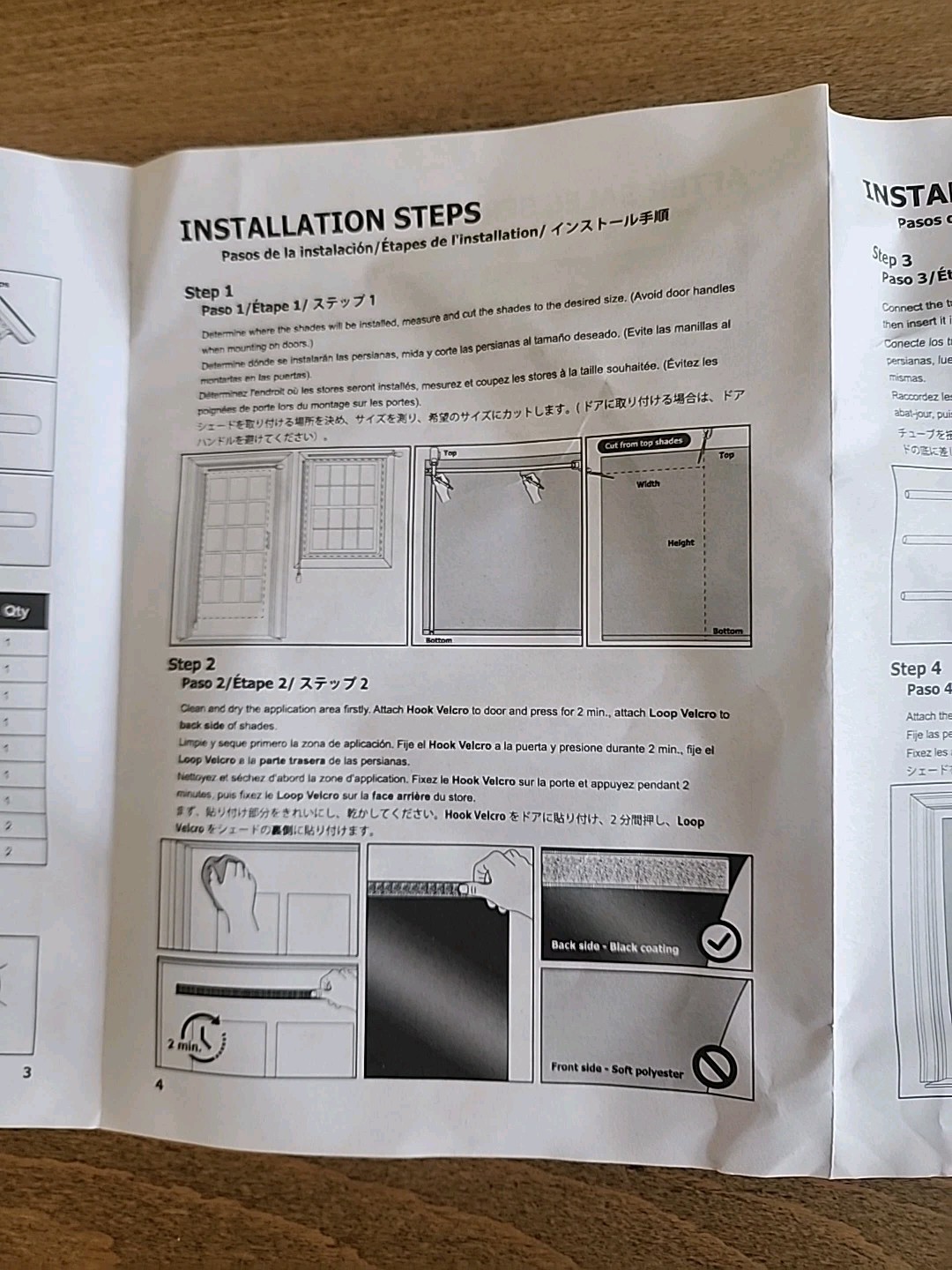 Cream Blackout Roller Shades No Drill No Tools Portable Blinds 36″ W X 72″ H