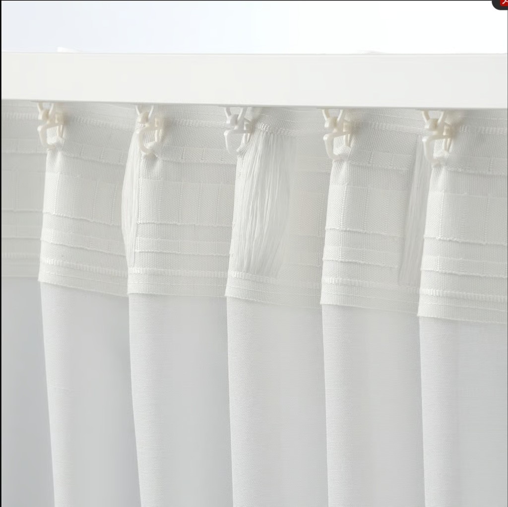 IKEA HILJA White Sheer Curtains 57×98 inches