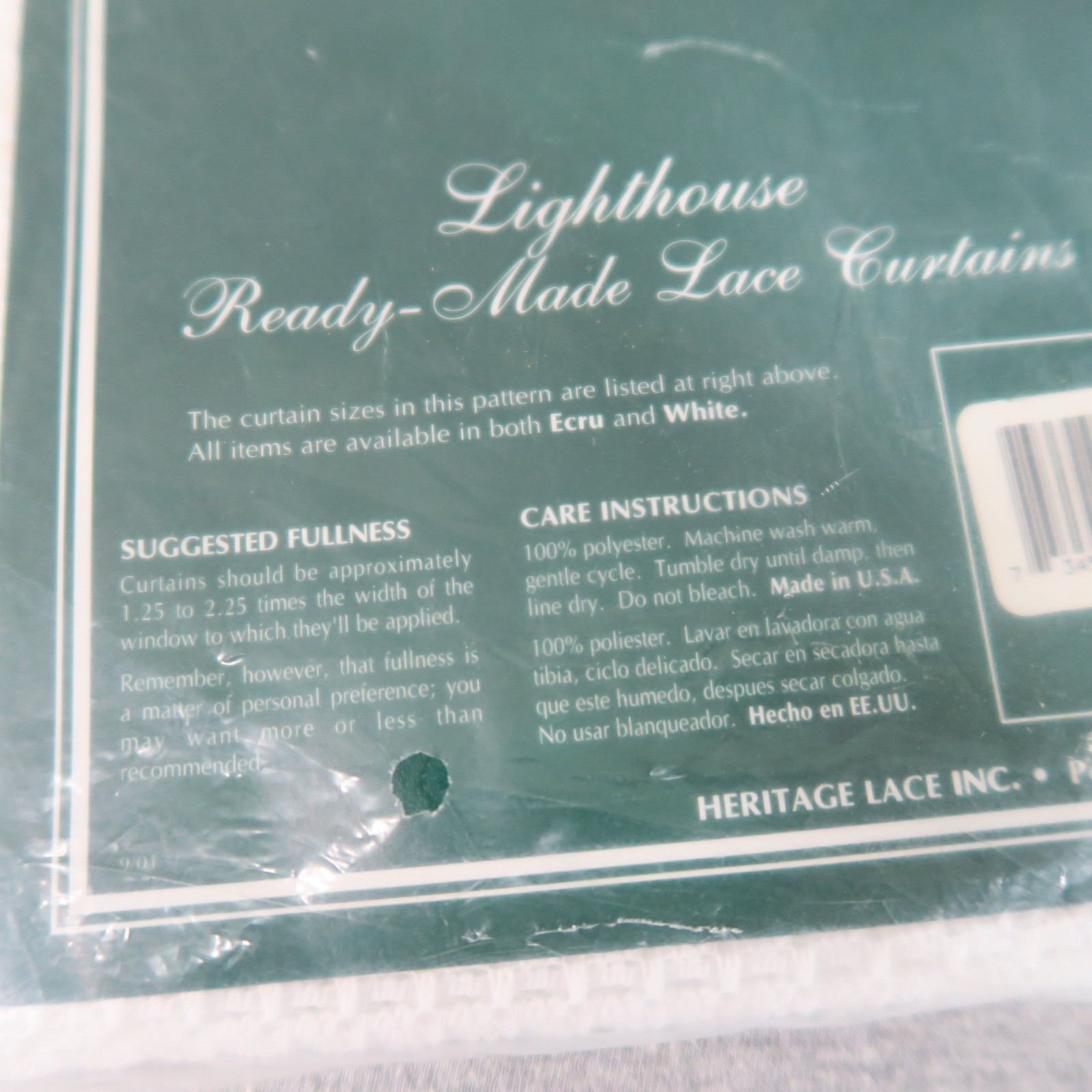Heritage Lace White Lighthouse Tier 60″ x 30″ – 6140W-6030 – Made in the USA
