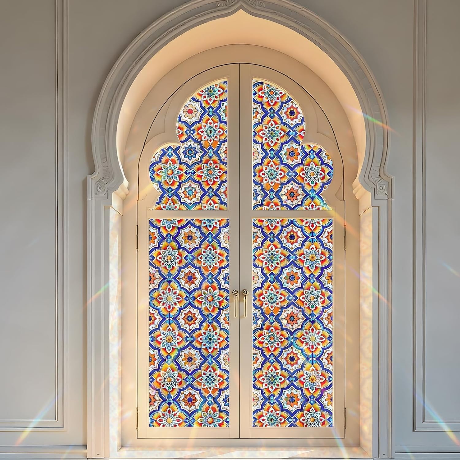 Window Privacy Film Decorative Static Cling Stained Glass Tint Sticker Cover