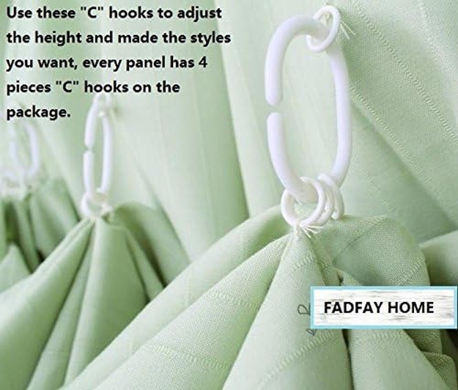 FADFAY Pastoral Style Adjustable Balloon Curtain Living Room Shade Curtain fo…