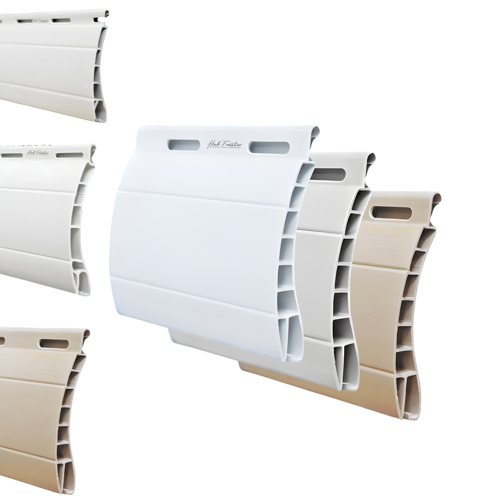 Roller Shutter Slat Roller Shutter Armoured PVC Replacement Grey Beige White 55mm 52mm 37mm