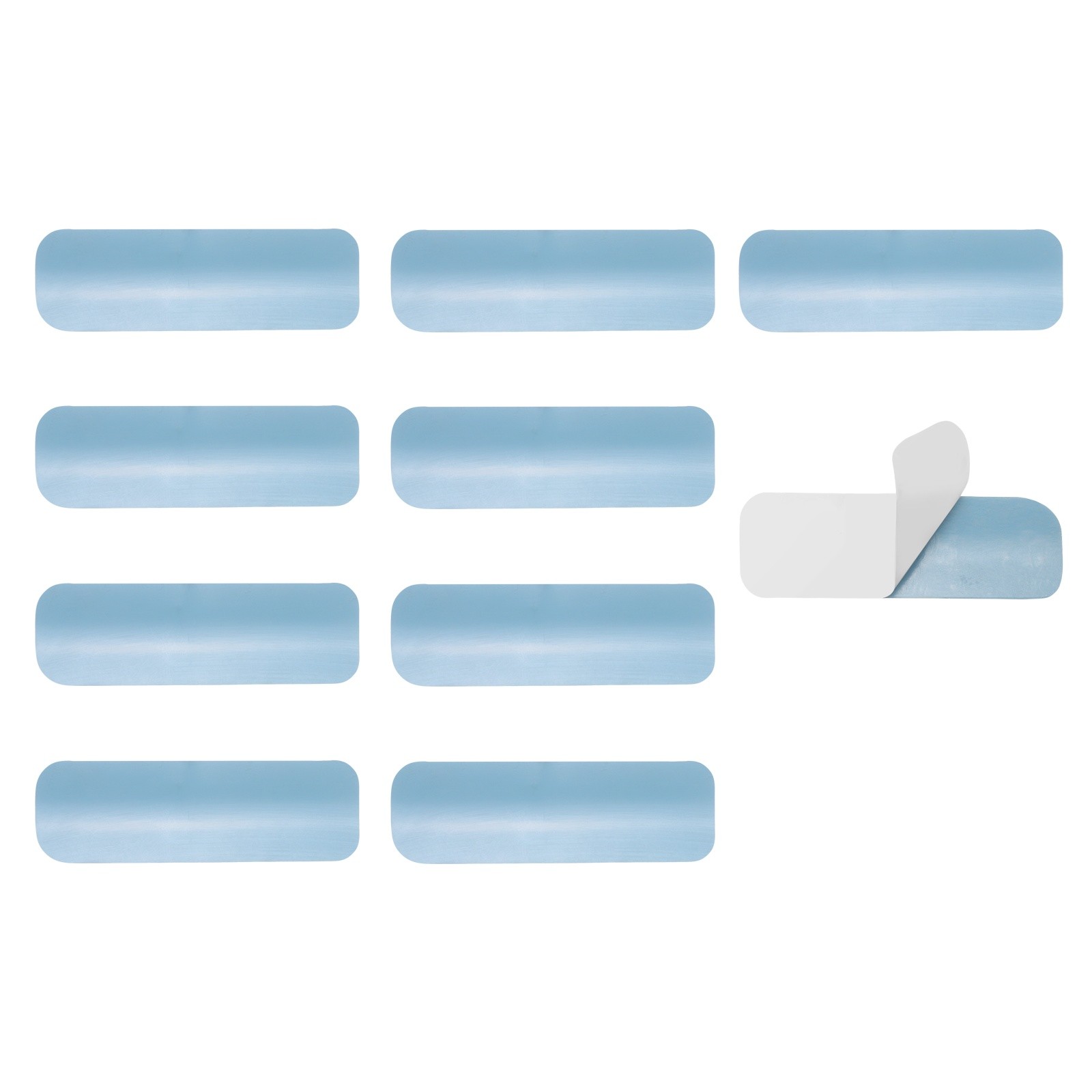 10Pcs Horizontal Blind Repair Tabs, Blind Replacement Slats (1″ W x 3″ L, Blue)