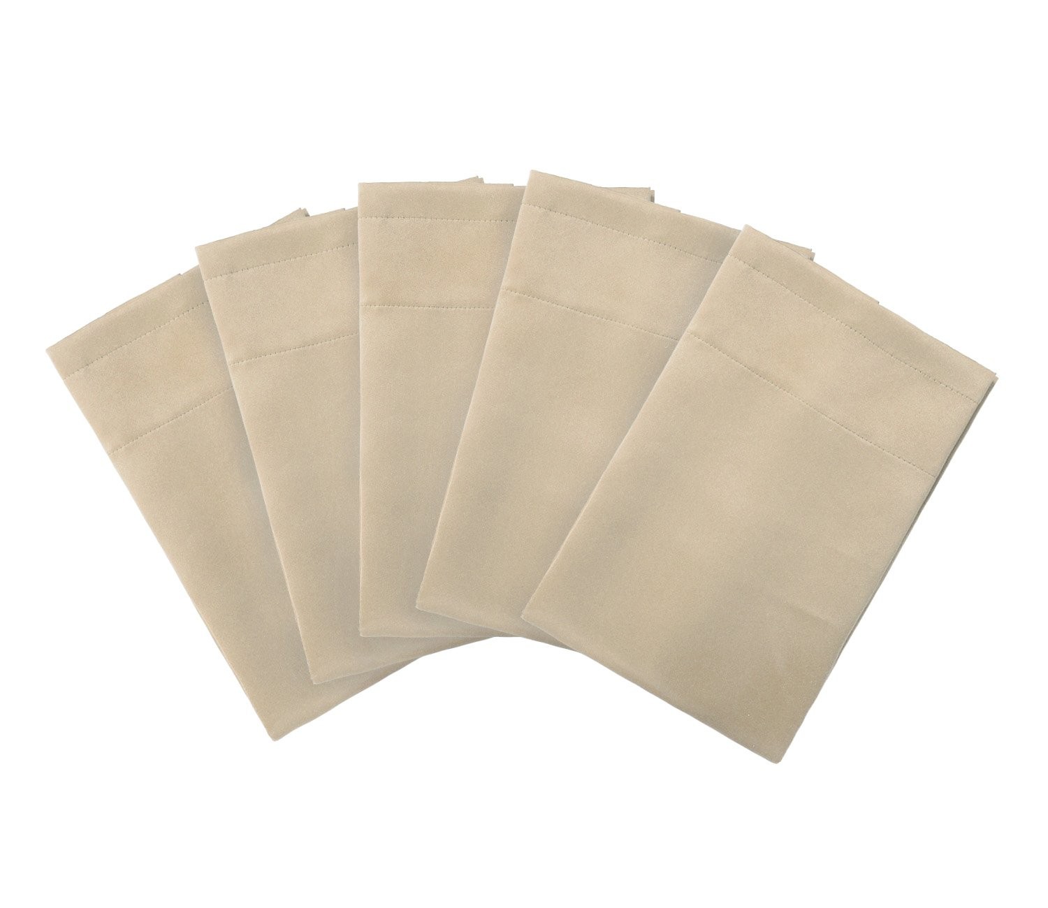 Deconovo Rod Pocket Blackout Curtains 52W x 95L Beige Set of 4 Patio