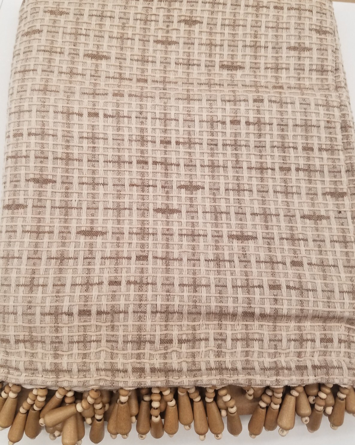 Birchwood slubbed and plain yarn chenille Box Weave Curtain